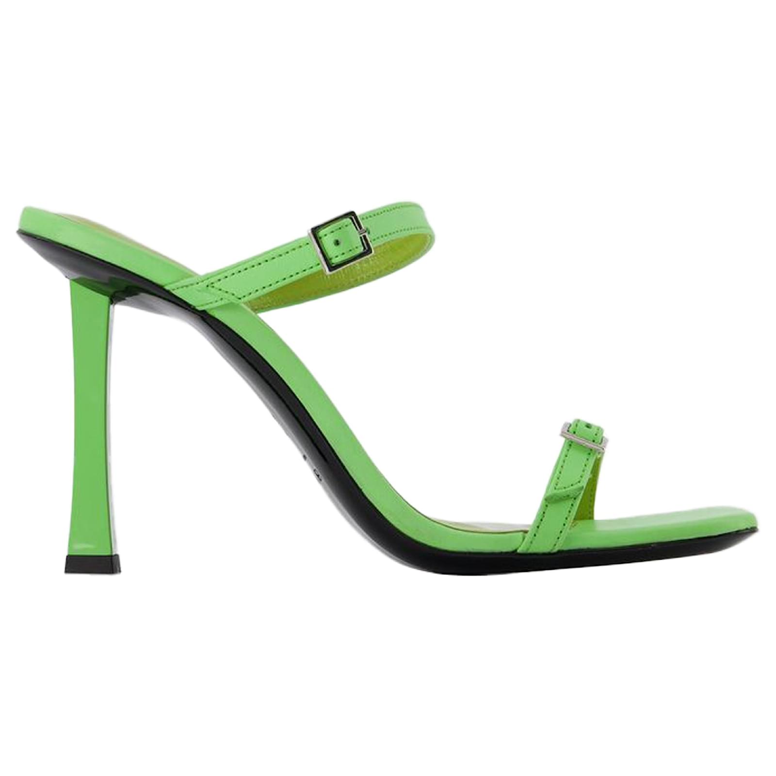 Flick Mule - By Far - Green - Leather  ref.2134325