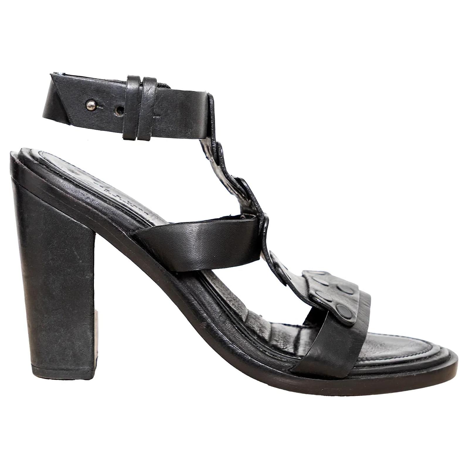 Autre Marque Rag & Bone Deane T-strap Sandal Black Leather  ref.2148080