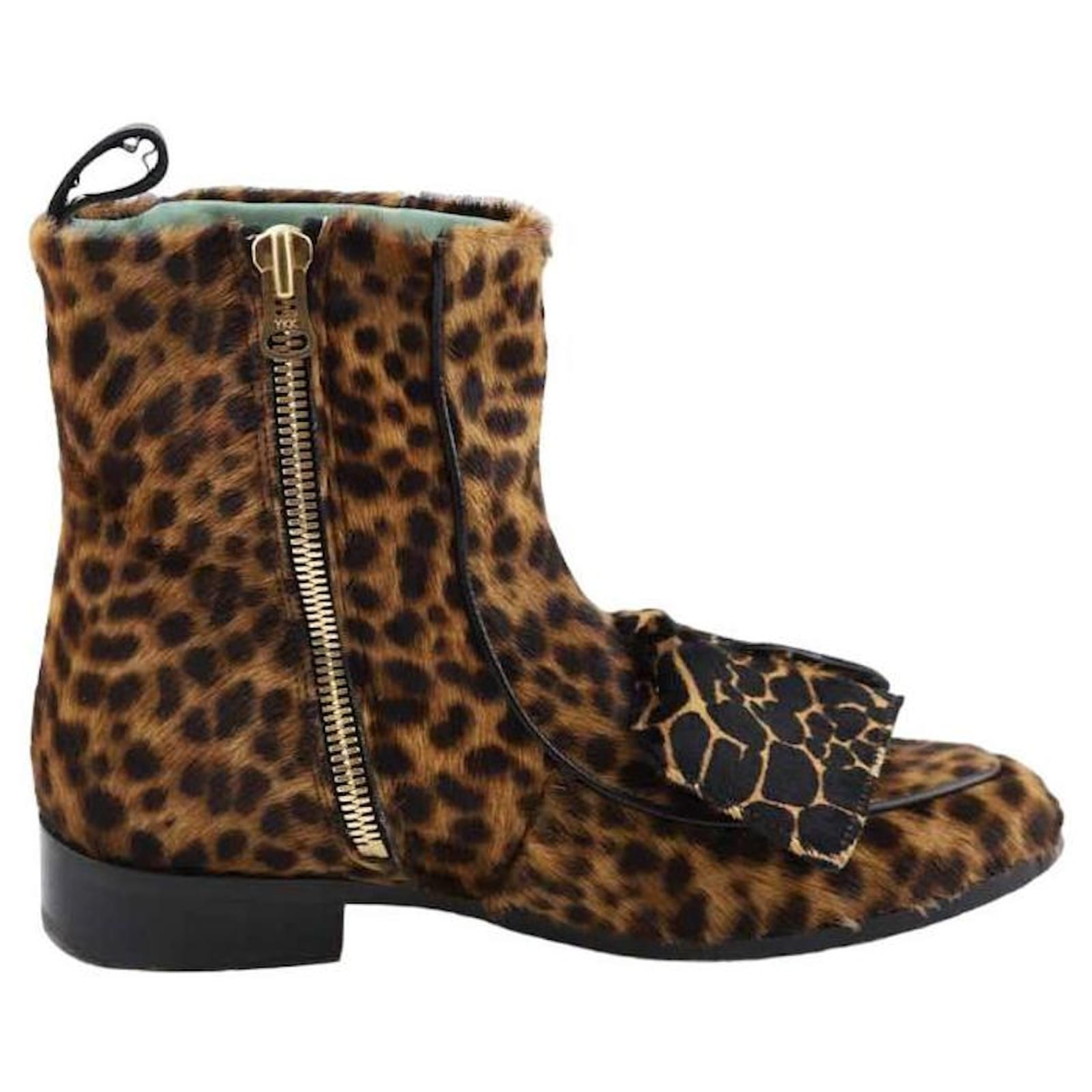 Heimstone Brown boots Faux fur  ref.1596671