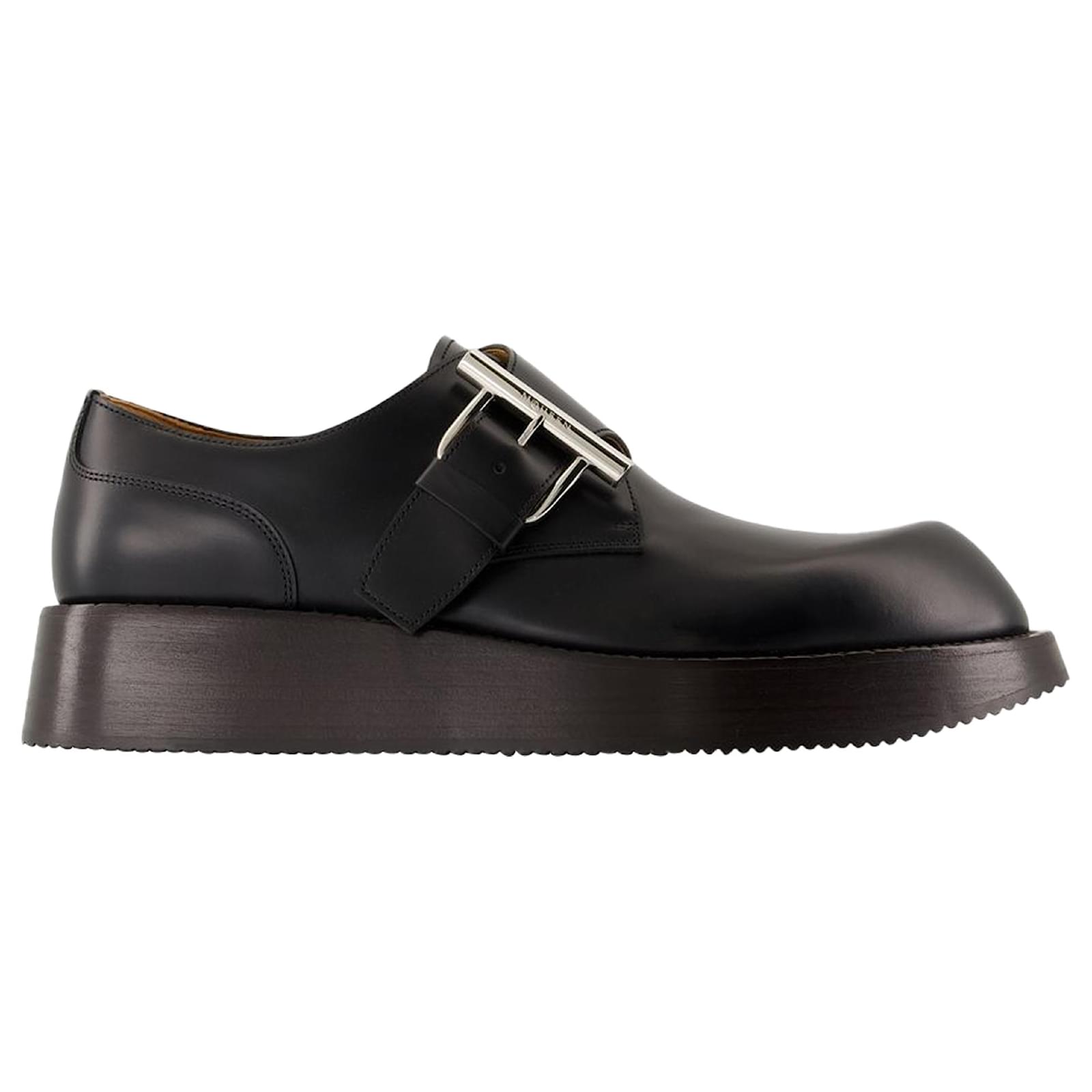 T-Bar Loafers - Alexander McQueen - Leather - Black Pony-style calfskin  ref.2133340