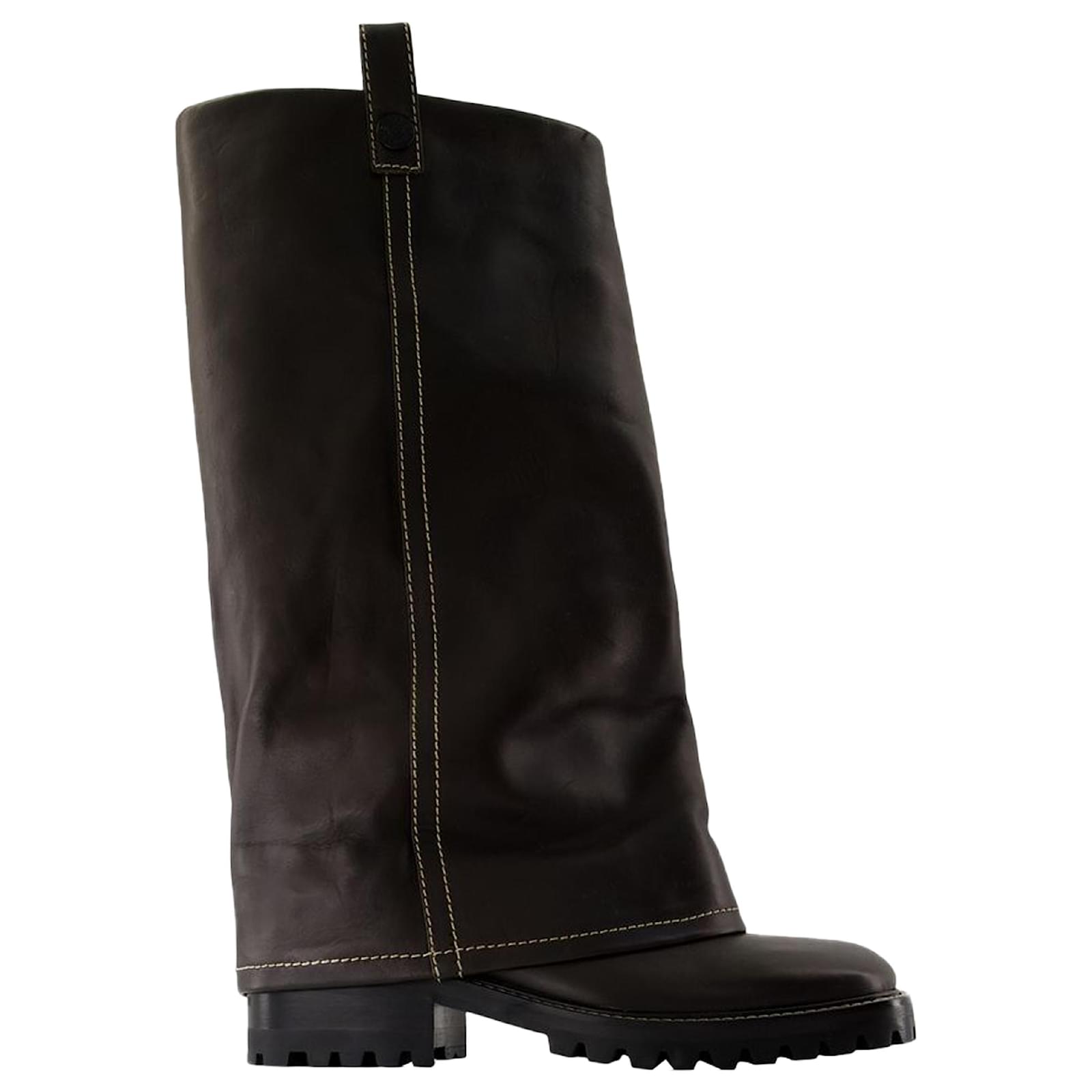 Buckle boots - Acne Studios - Leather - Brown Pony-style calfskin  ref.2128632