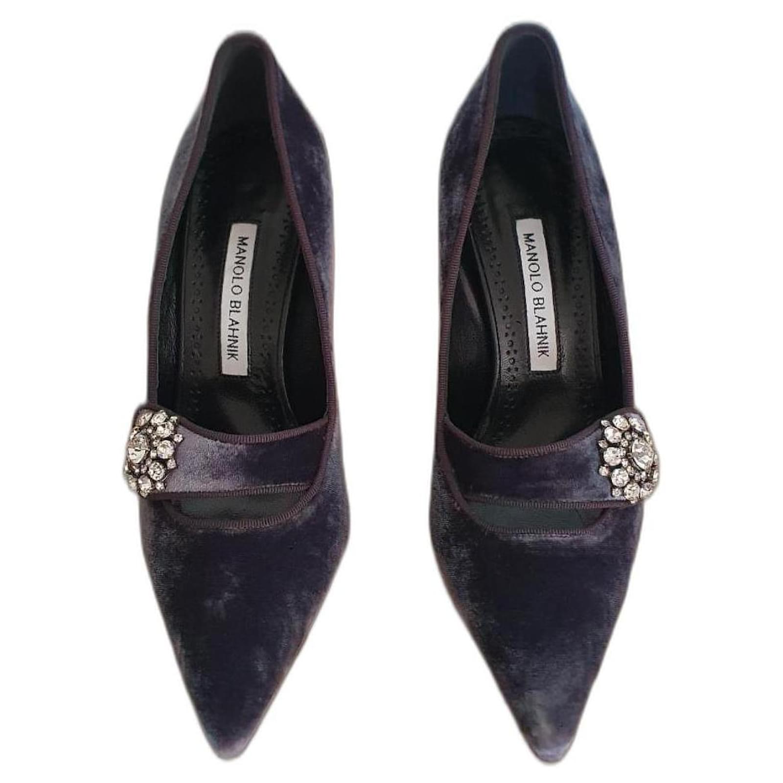 Manolo Blahnik Decebalo Grey Leather  ref.1320681