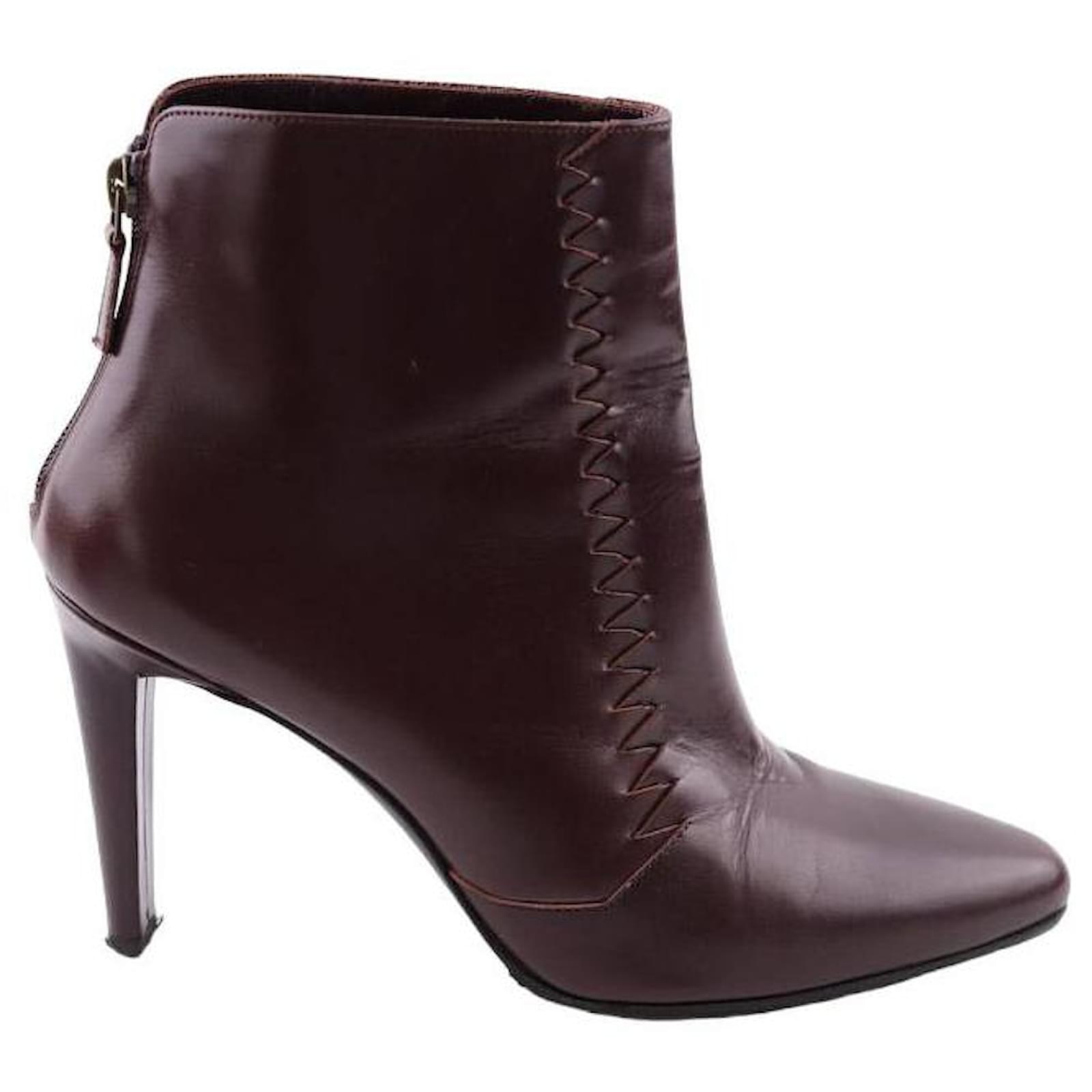Michel Vivien Leather boots Brown  ref.1568544