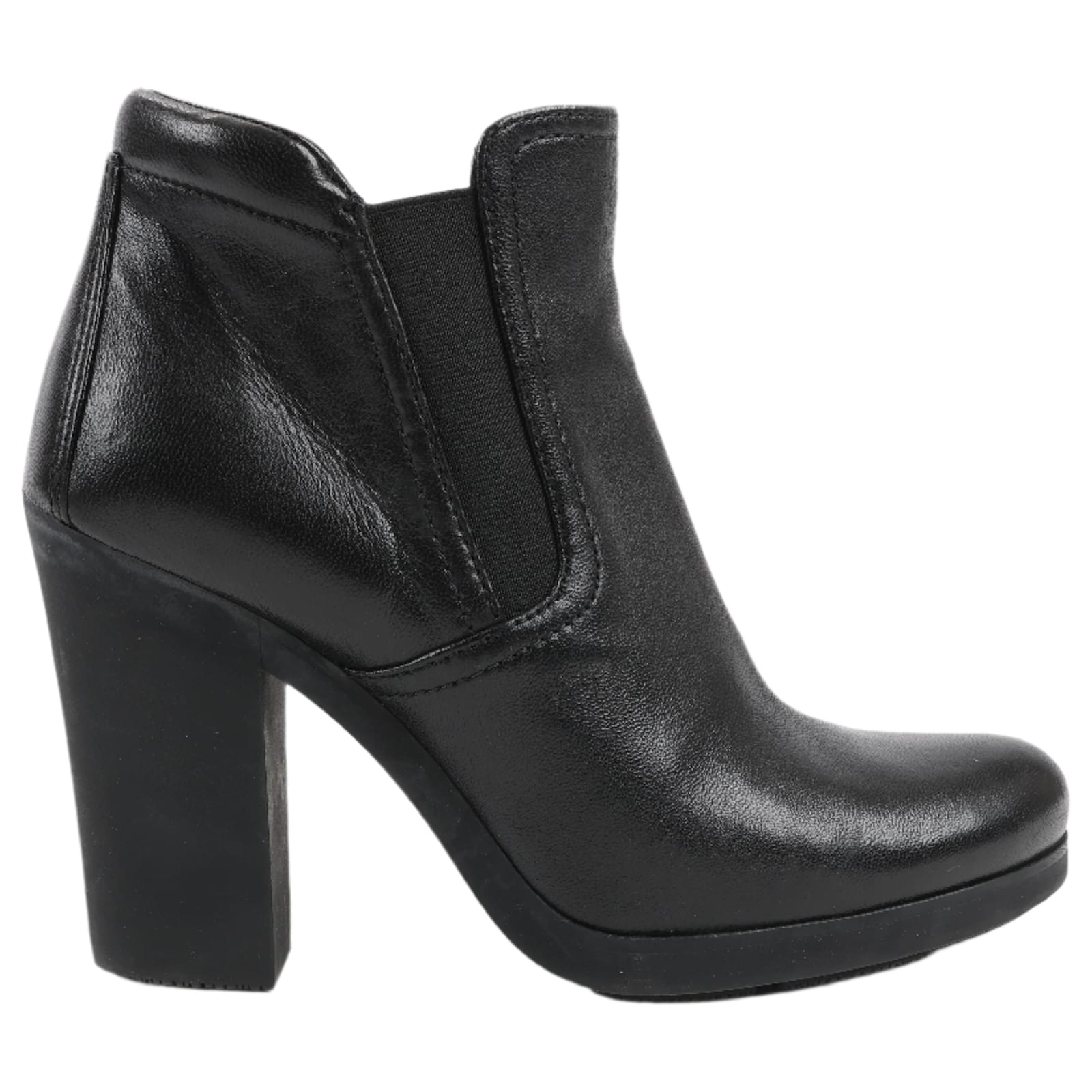 Prada Sport Leather Side Gore Ankle Boots in Black 3TP022, Size 38 EU  ref.2119144