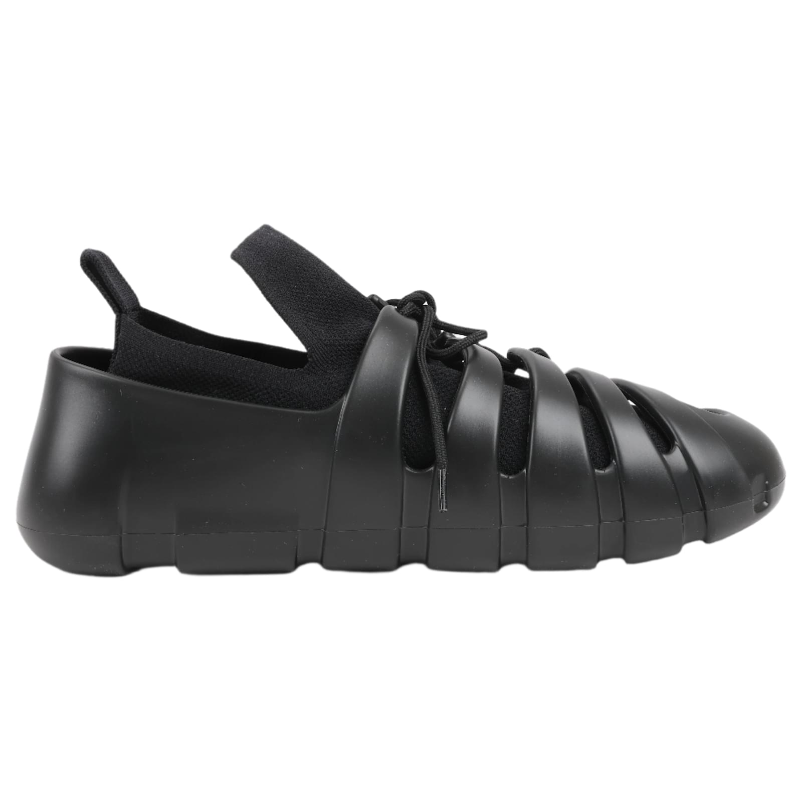 Bottega Veneta Trails Knit x Rubber Sneakers in Black, Size 42 EU Cloth  ref.2119140