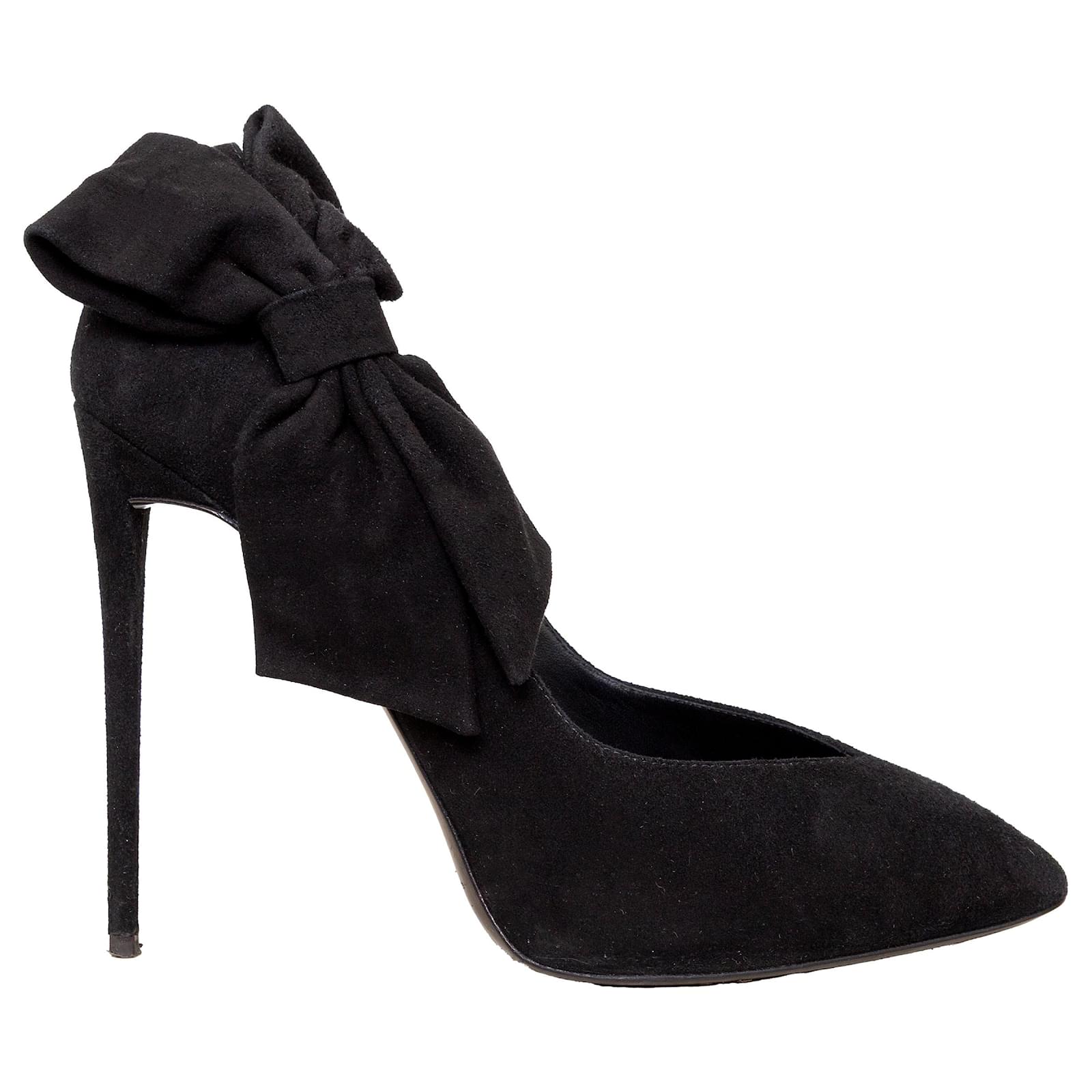 Giuseppe Zanotti Suede Bow Pumps - '10s Black  ref.2117871
