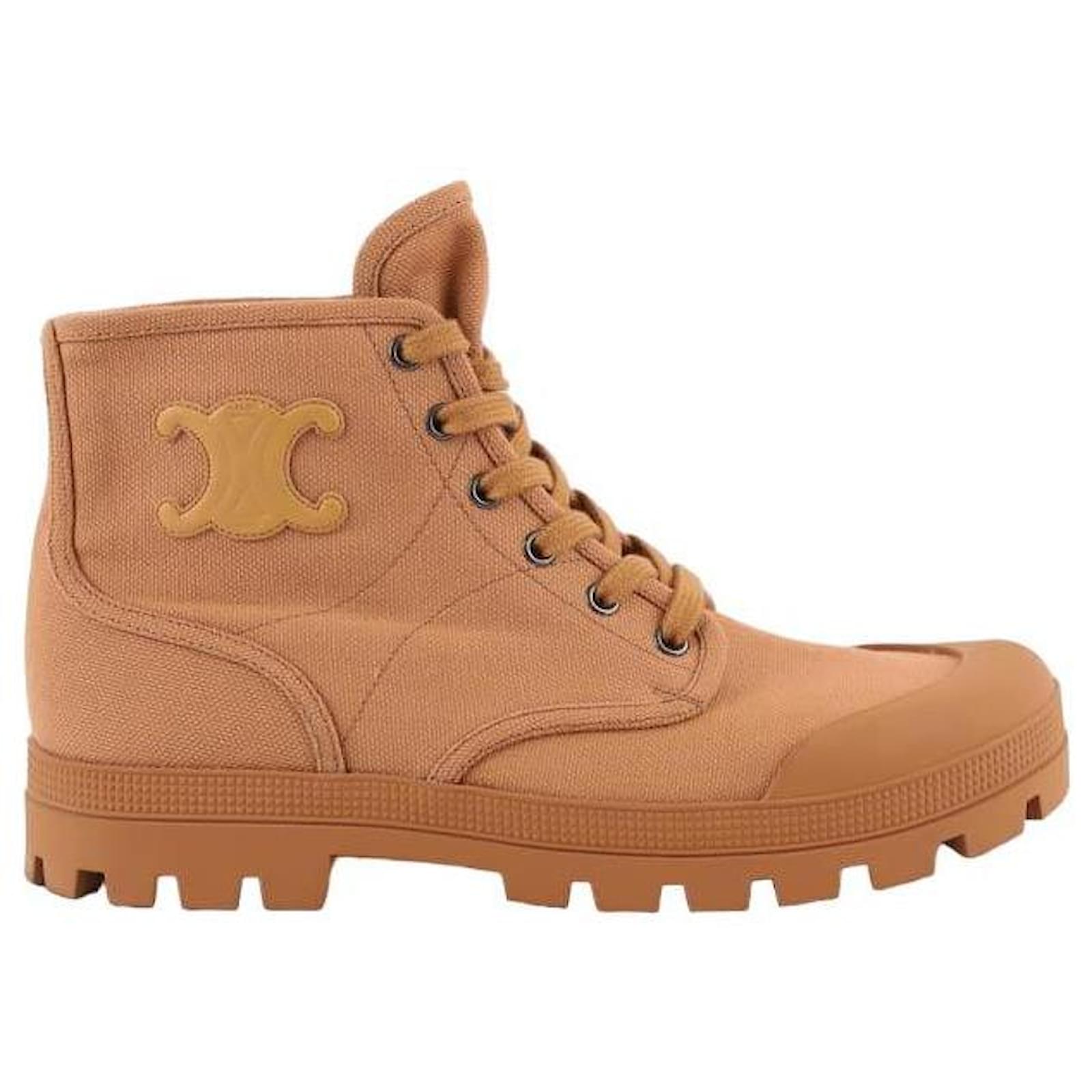 Céline Brown boots Cloth  ref.1566830