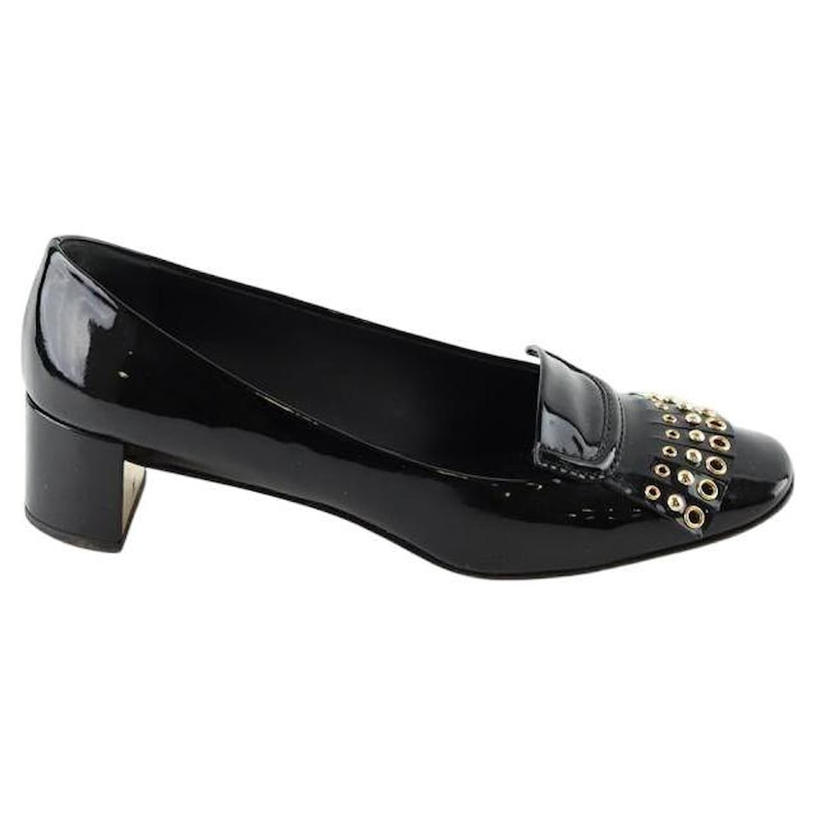 Louis Vuitton Patented leather heels Black Patent leather  ref.2115413