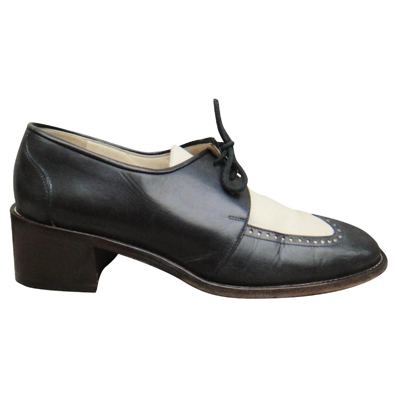 Fratelli Rosseti two-tone derbies Fratelli Rossetti p 37,5 Black White Leather  ref.437074