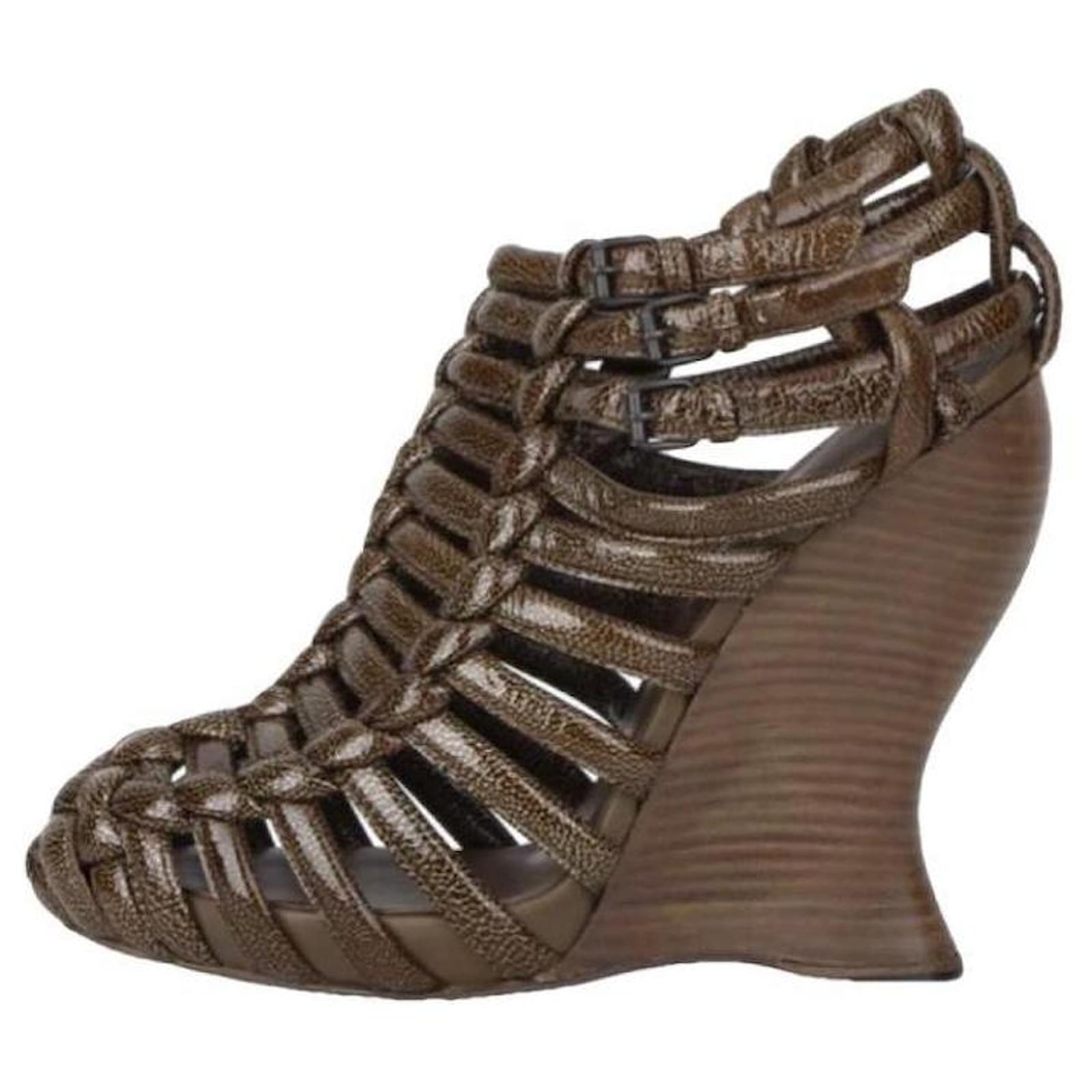 Bottega Veneta Sandals Brown Leather  ref.2112709