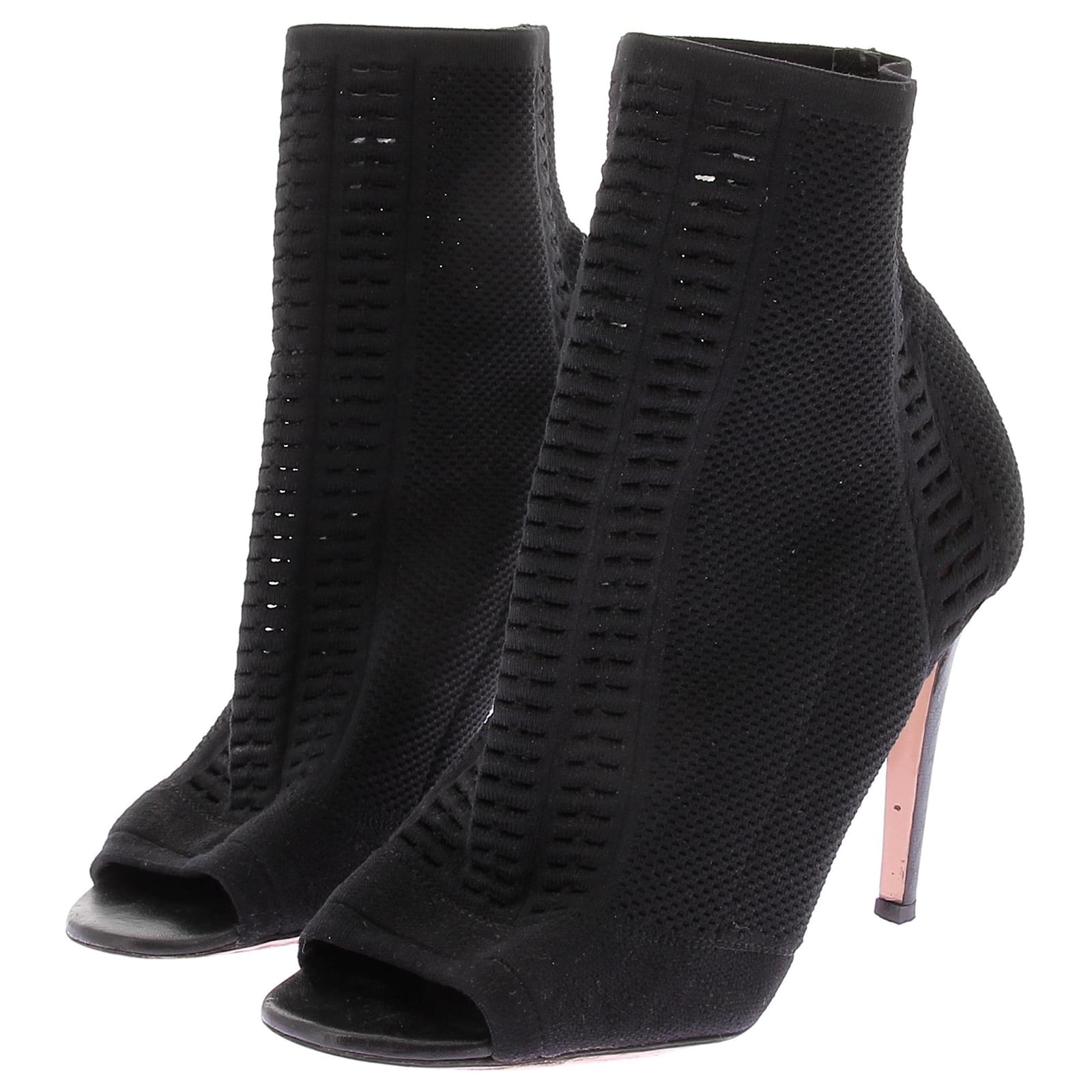 GIANVITO ROSSI Ankle boots T.EU 38.5 Cloth Black  ref.2111685