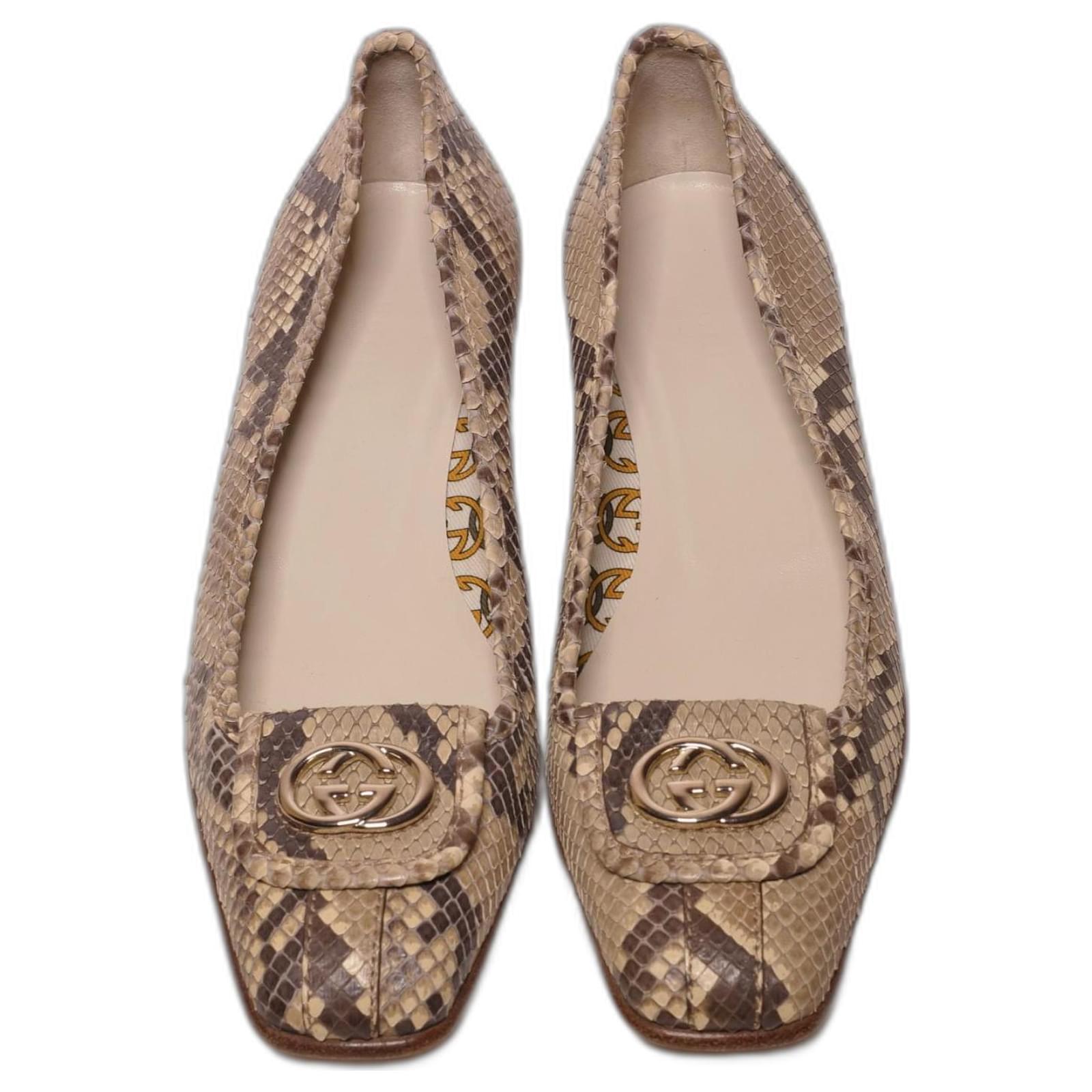 Amazing Gucci Ballet Flats Multiple colors Exotic leather  ref.2110176