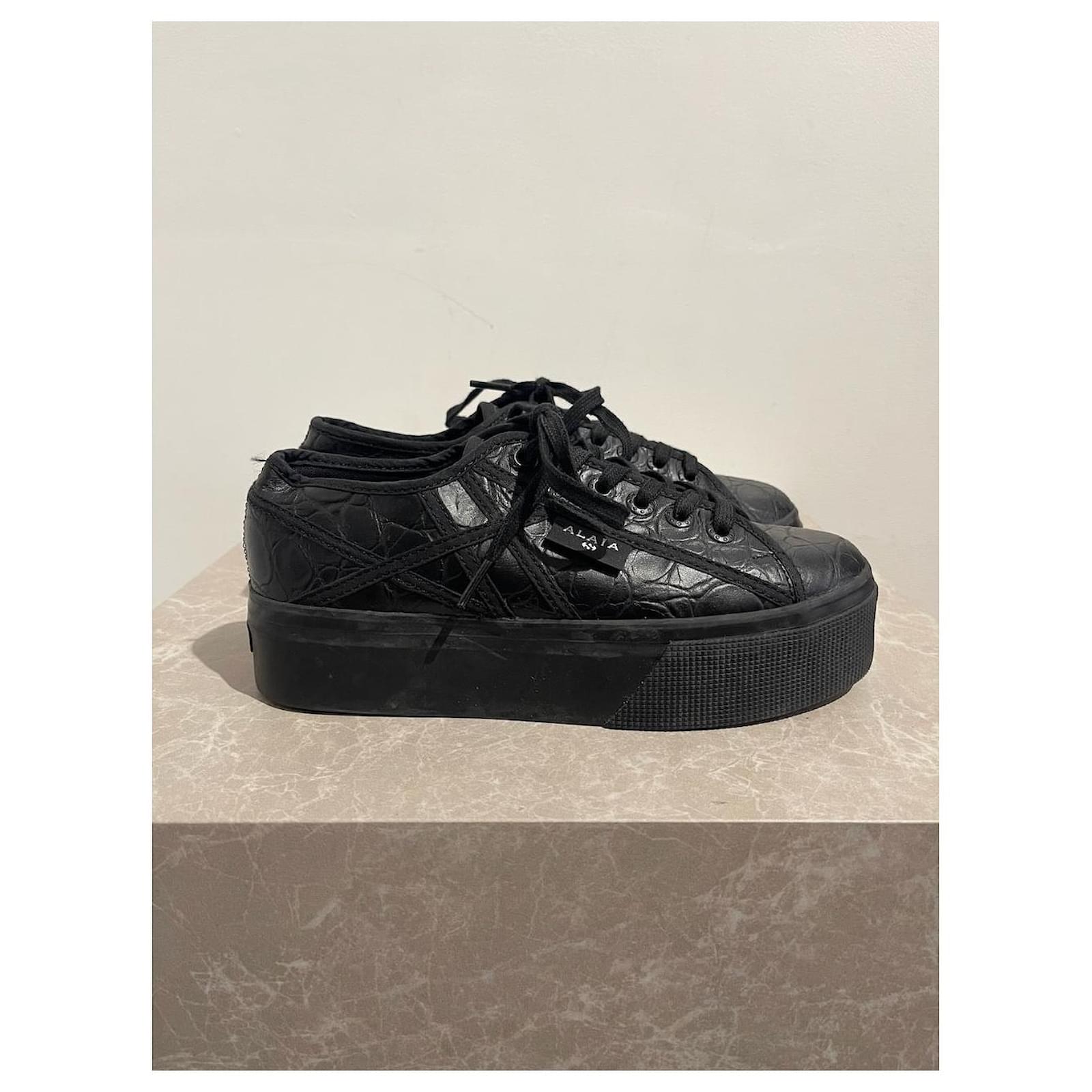 Alaïa ALAIA Trainers T.EU 38 Leather Black  ref.2111244