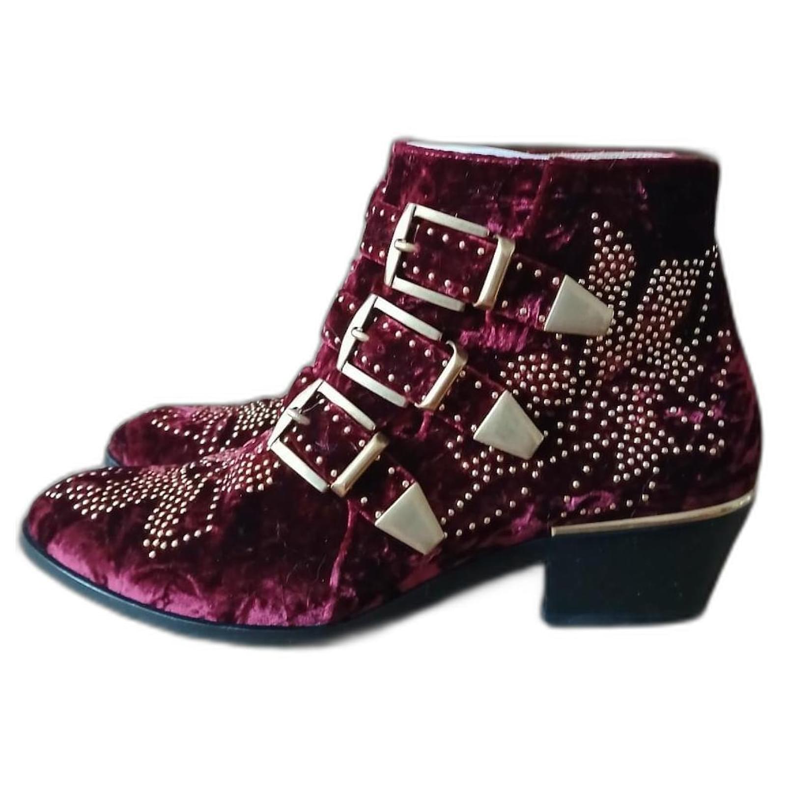 Chloé Susanna Dark red Velvet  ref.2108377