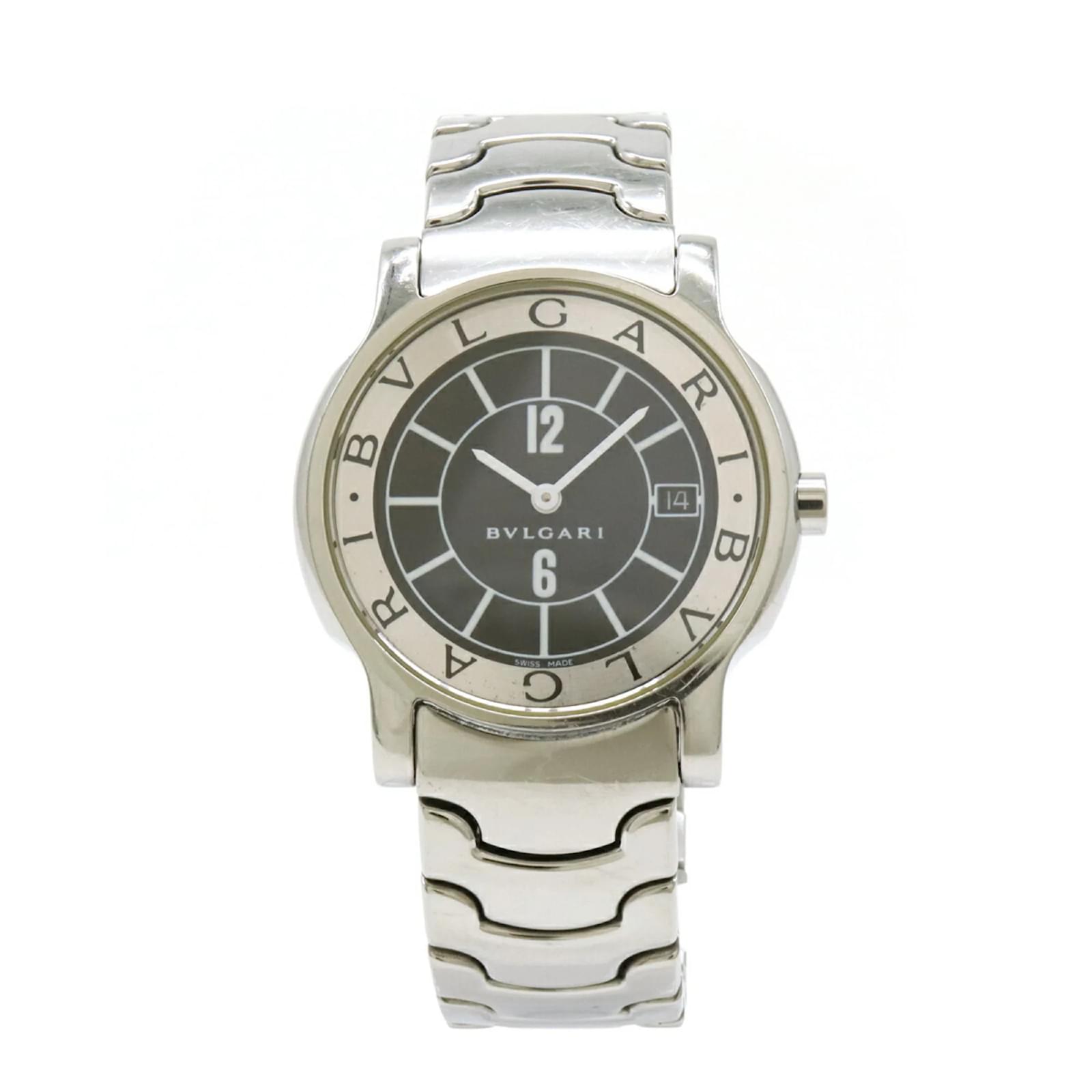 Bulgari Bvlgari Solotempo Black Dial Date Men's Quartz Watch  ref.2224034