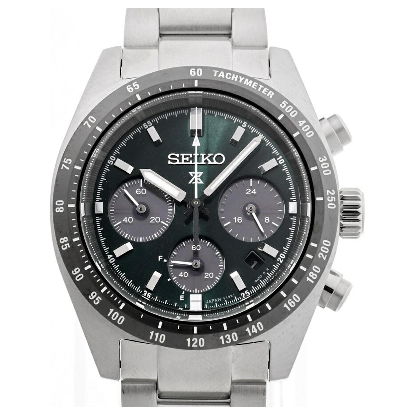 Seiko Prospex Speed Timer SBDL107 Green Quartz Watch  ref.2221556