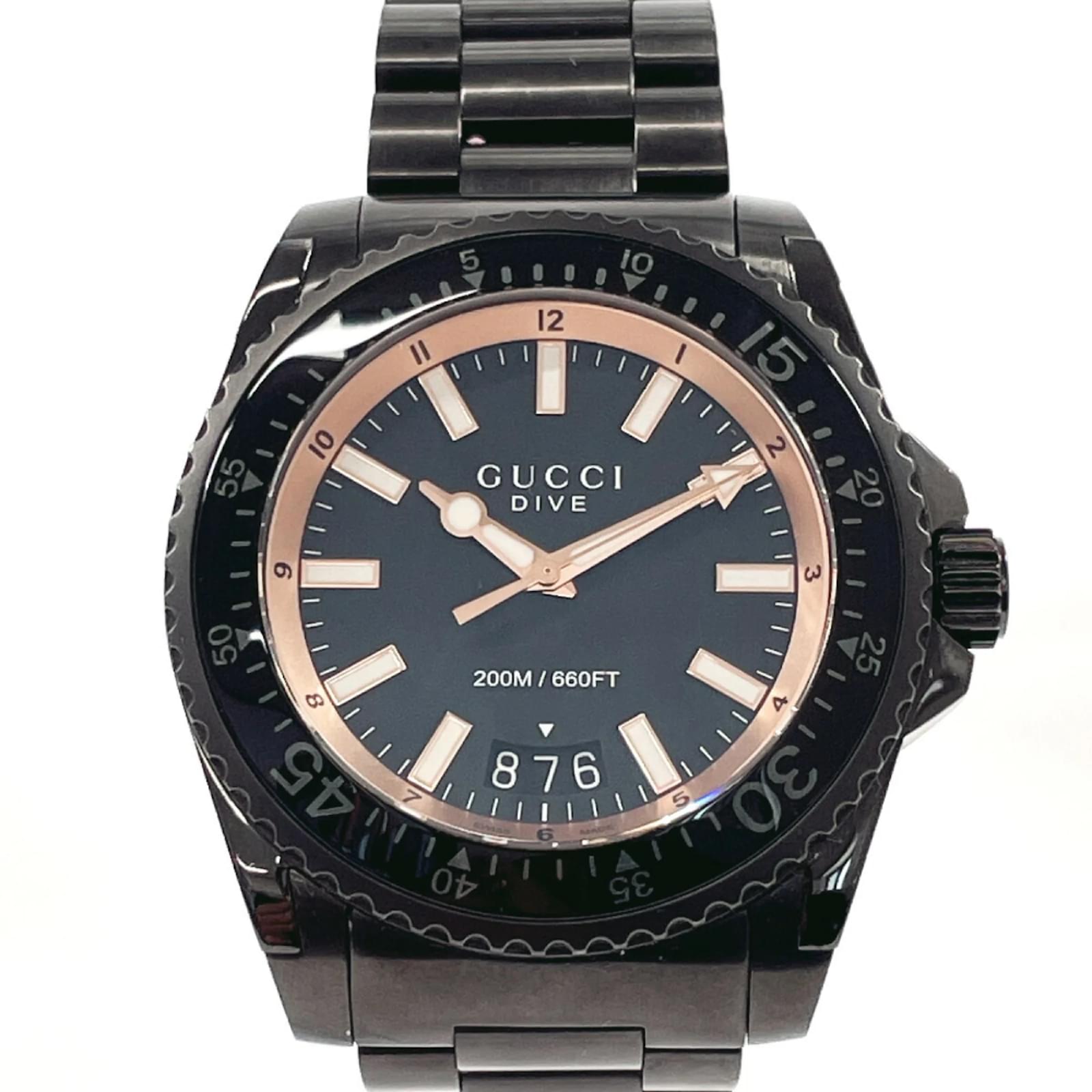 Gucci Dive YA136213 Men's Wristwatch Black  ref.2218323