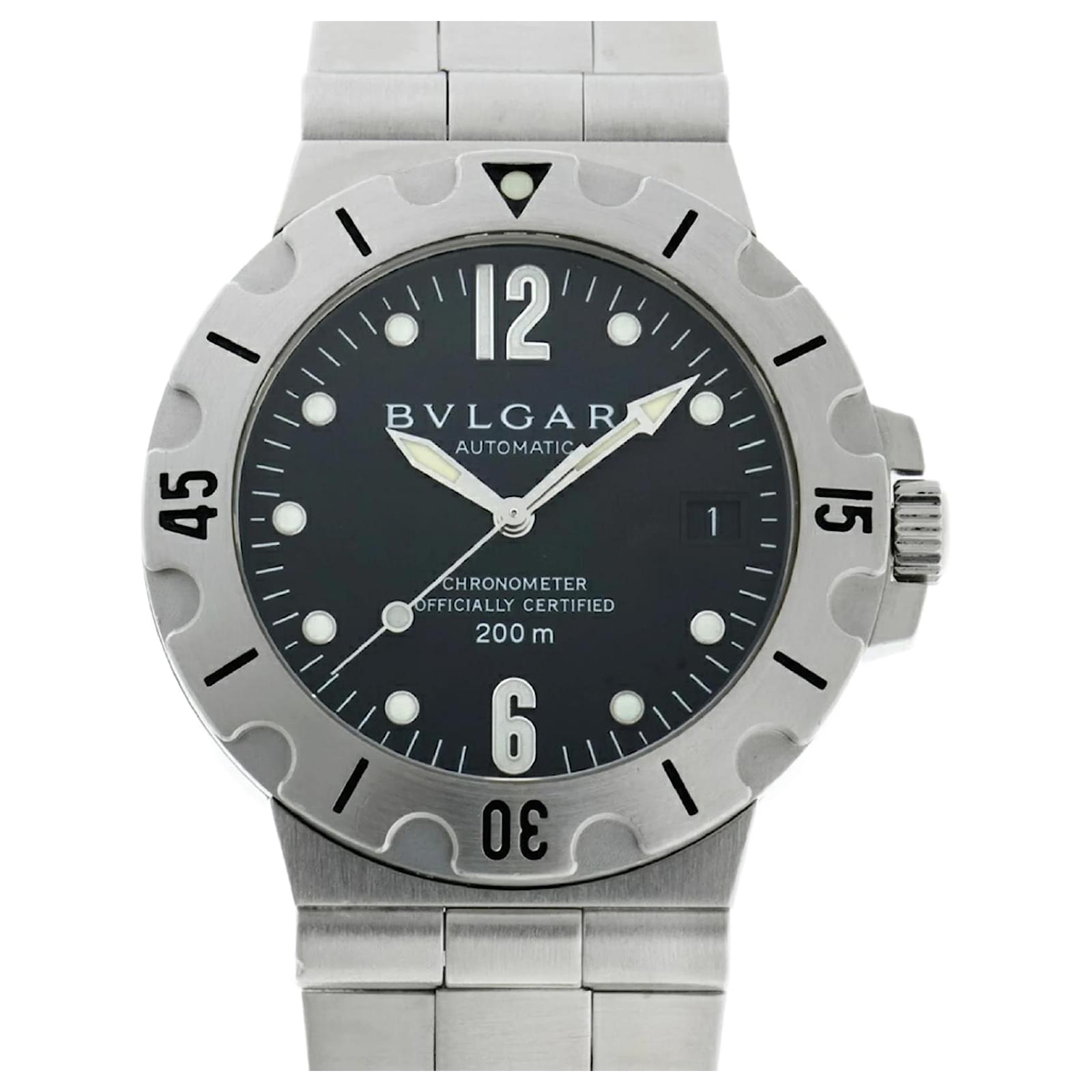 Bulgari Bvlgari Diagono Scuba SD38S Black Automatic Watch  ref.2205888