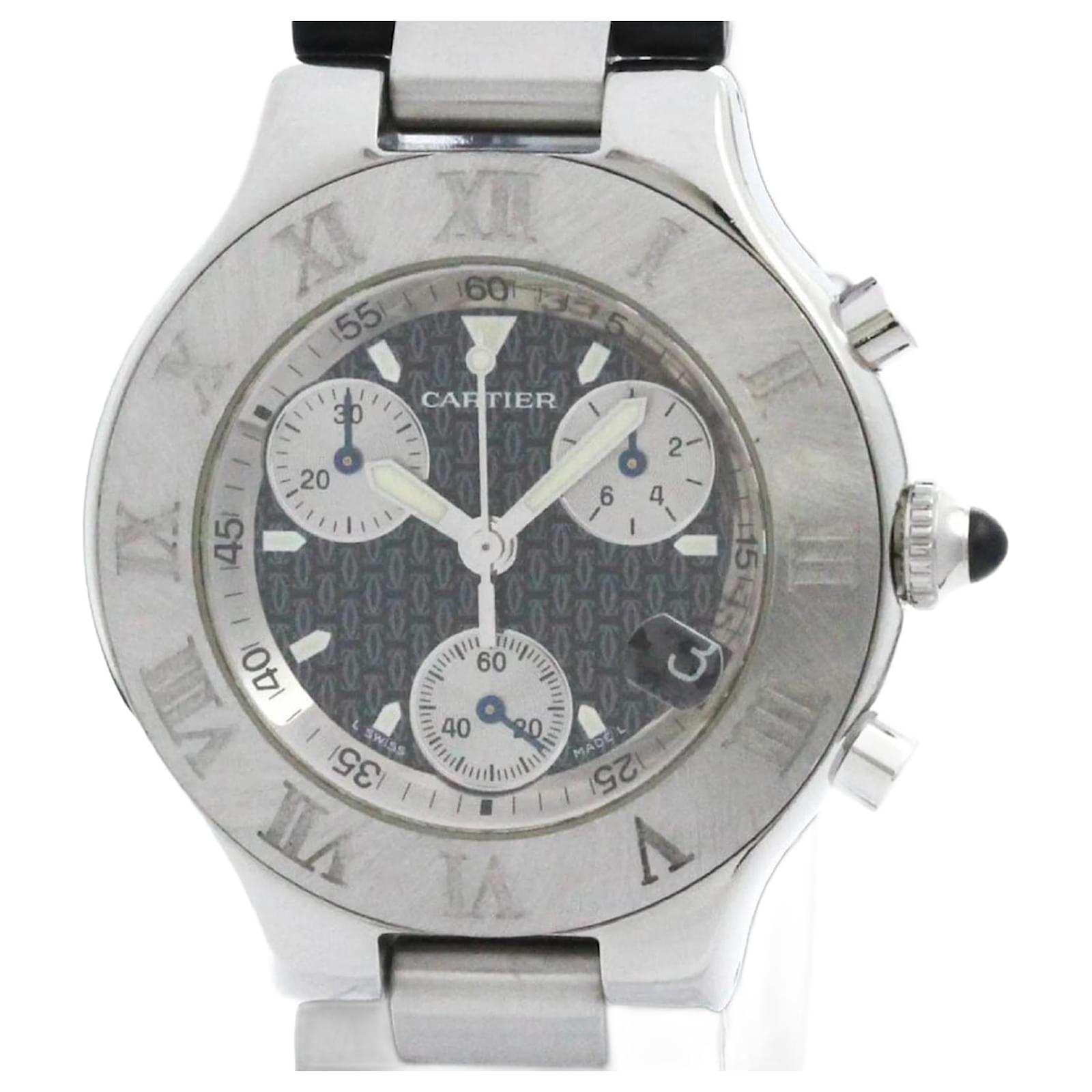 Cartier Must 21 Chronoscaph Steel Quartz Men's Watch  ref.2082798