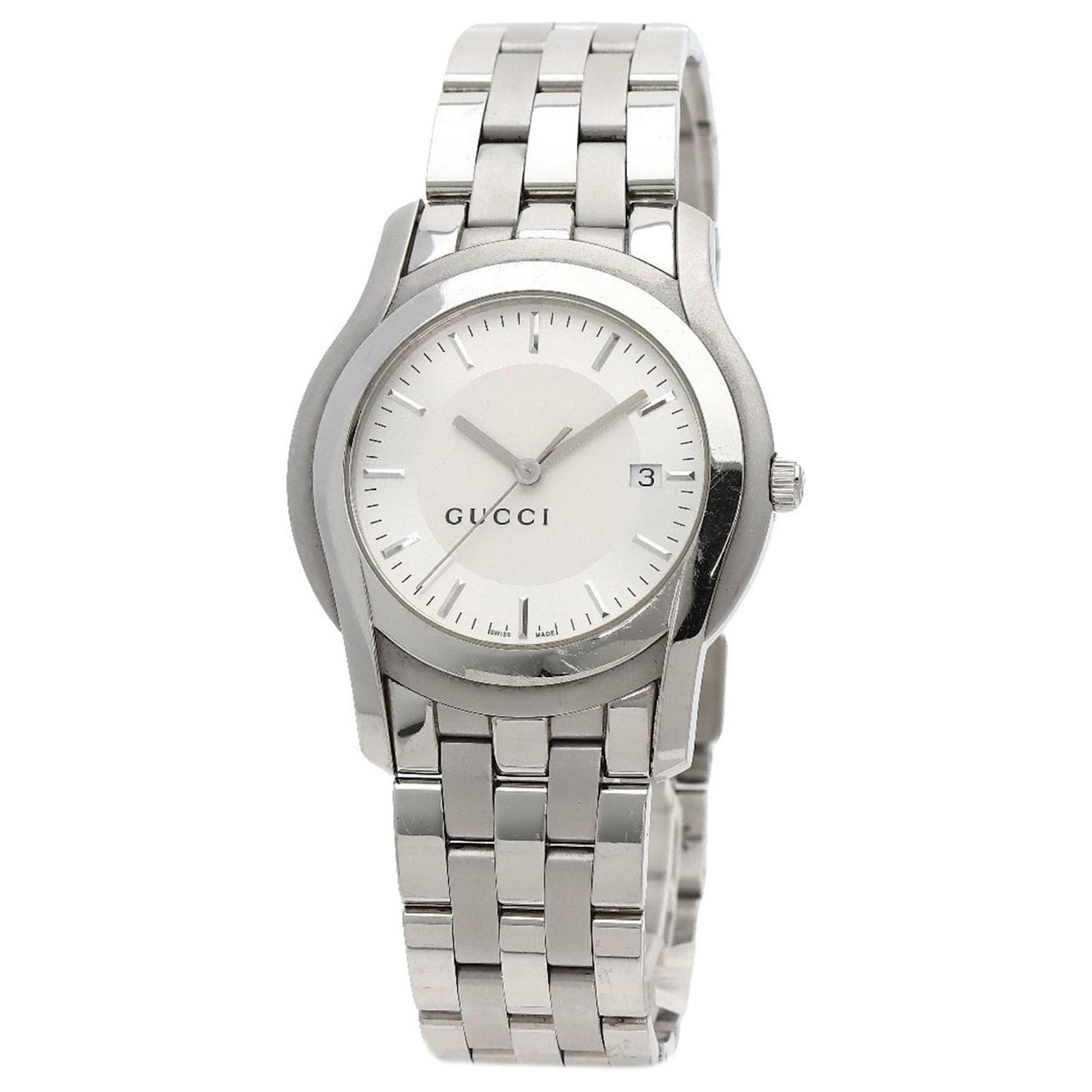 Gucci Quartz Stainless Steel Men's Watch Silvery  ref.1997137