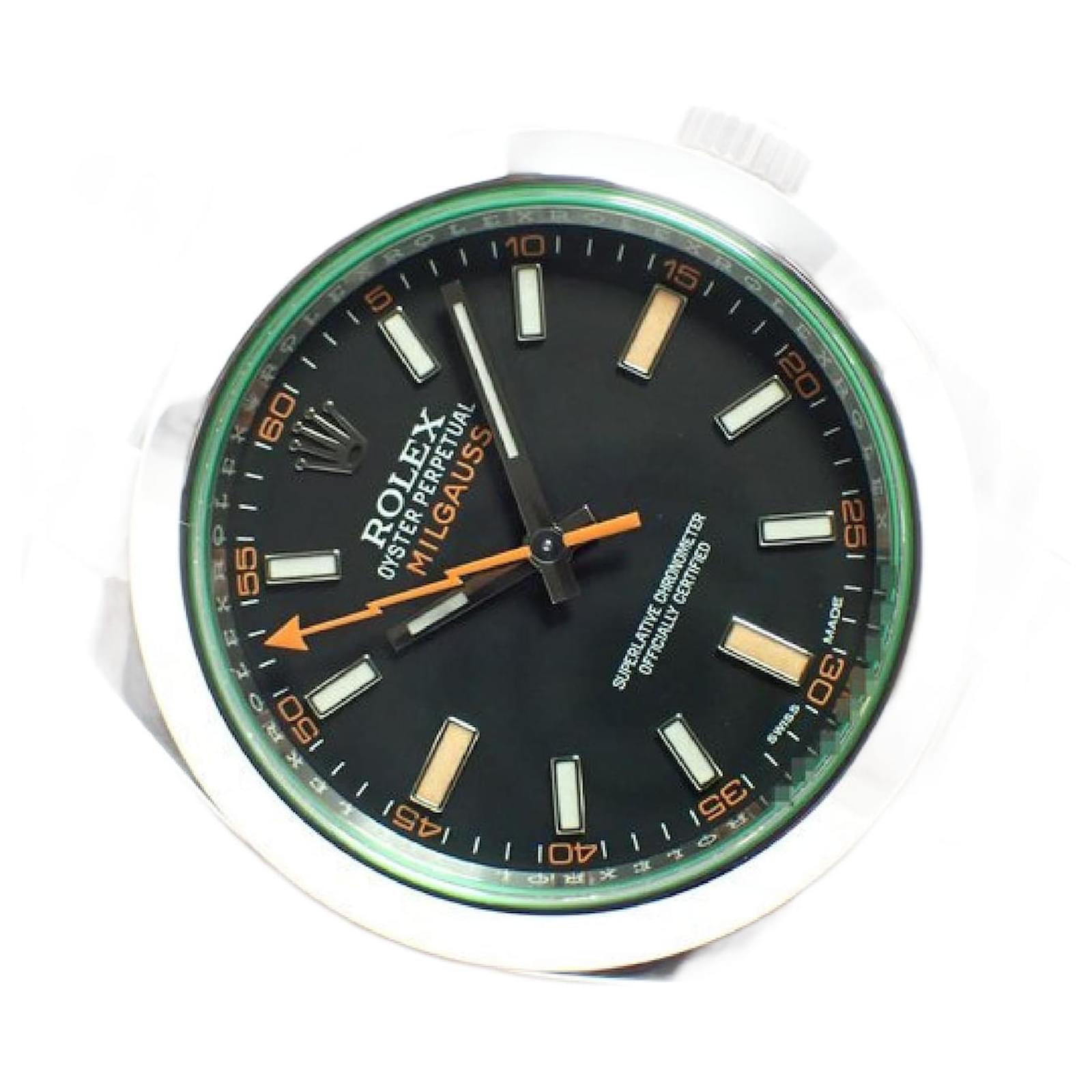 ROLEX Milgauss green glass 116400GV 2019 Genuine goods Mens Silvery Steel  ref.1990684