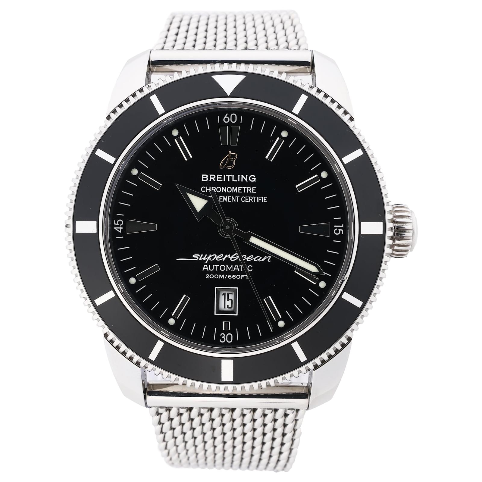 Breitling Superocean A172B680CA 1097540 SS AT Black Dial Watch Steel  ref.2320108