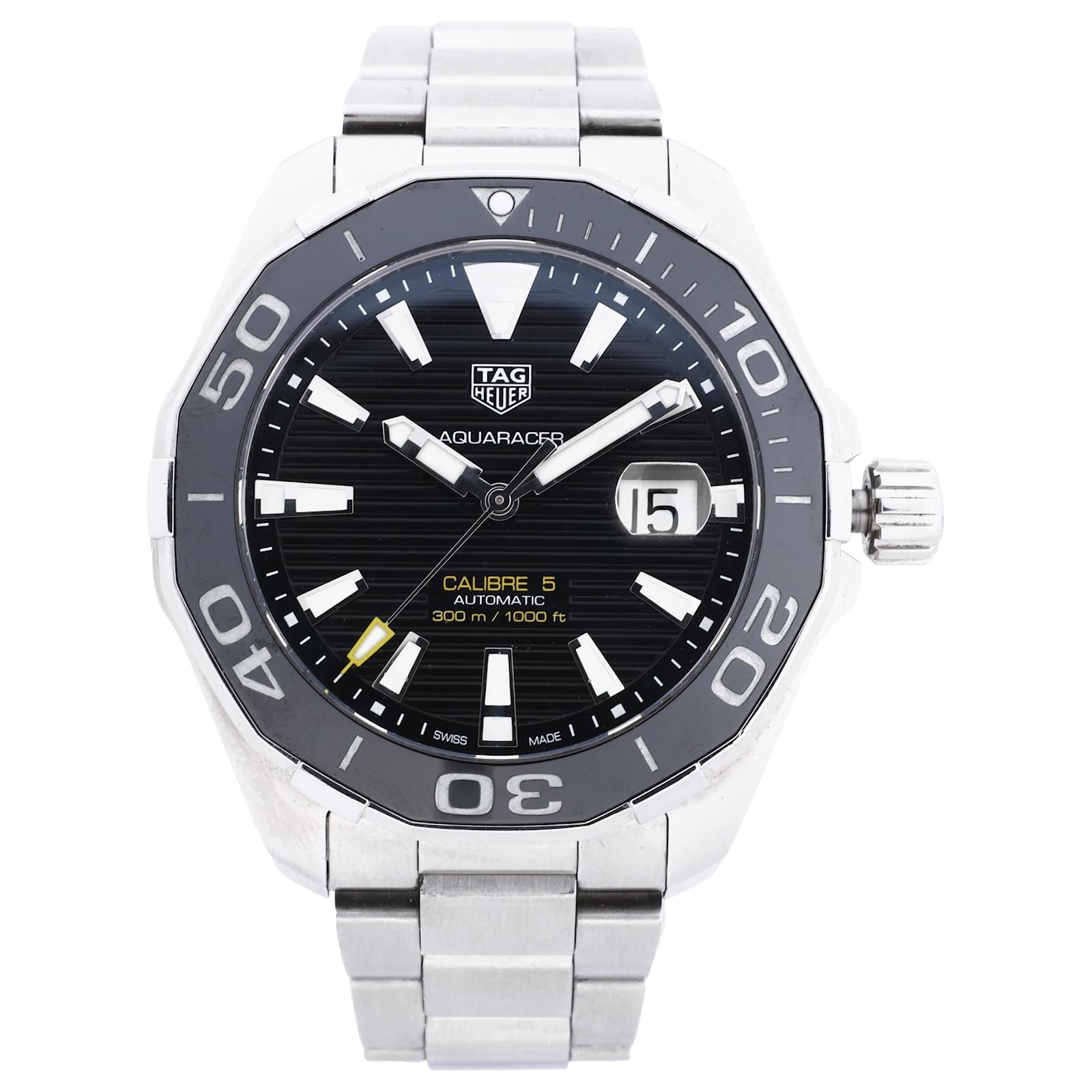 TAG Heuer Aqua Racer WAY201A.BA0927 RHS4930 SS AT Black Dial Watch Turquoise Steel  ref.2319995