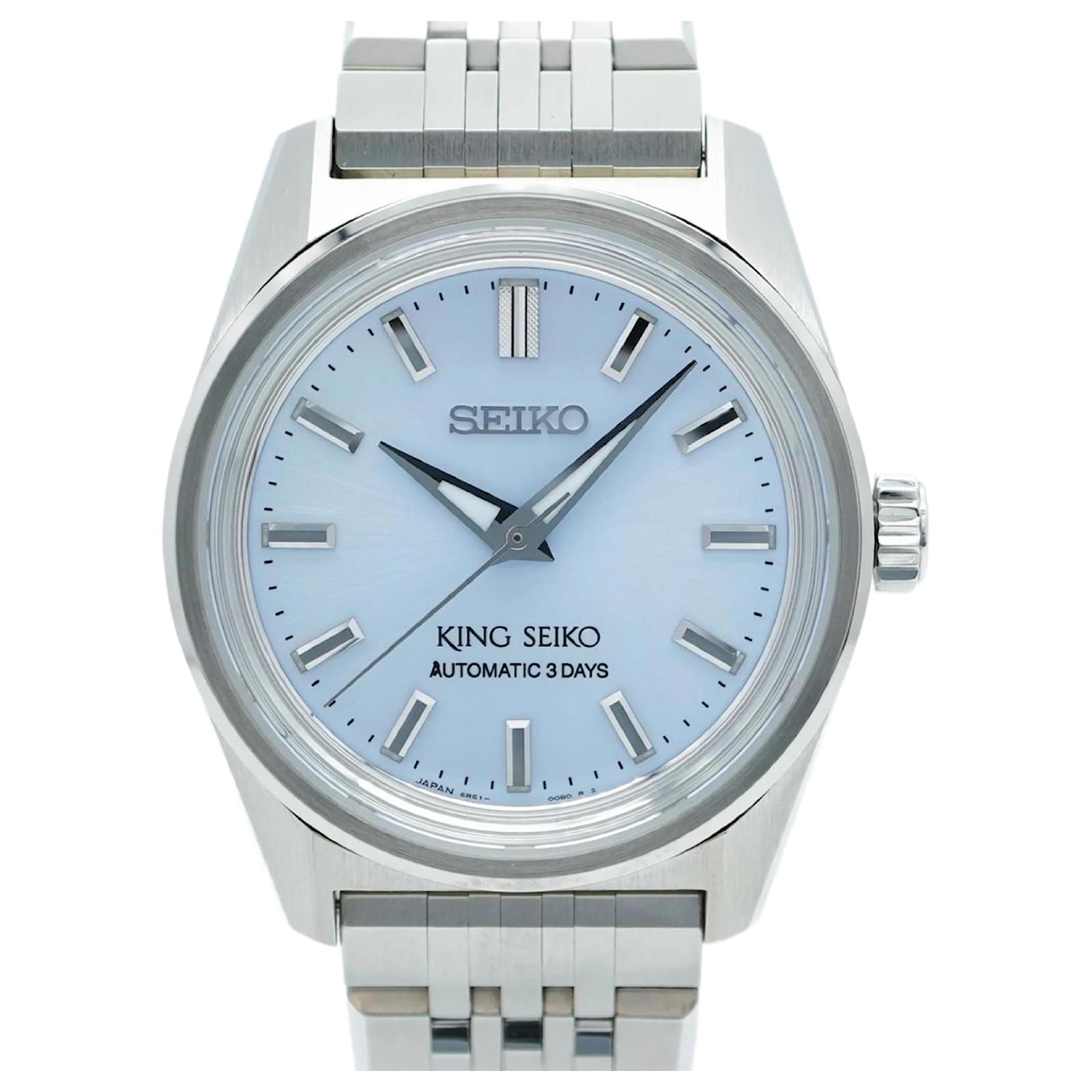 Seiko King 6R51-00B0 Silver Dial Watch  ref.2315054