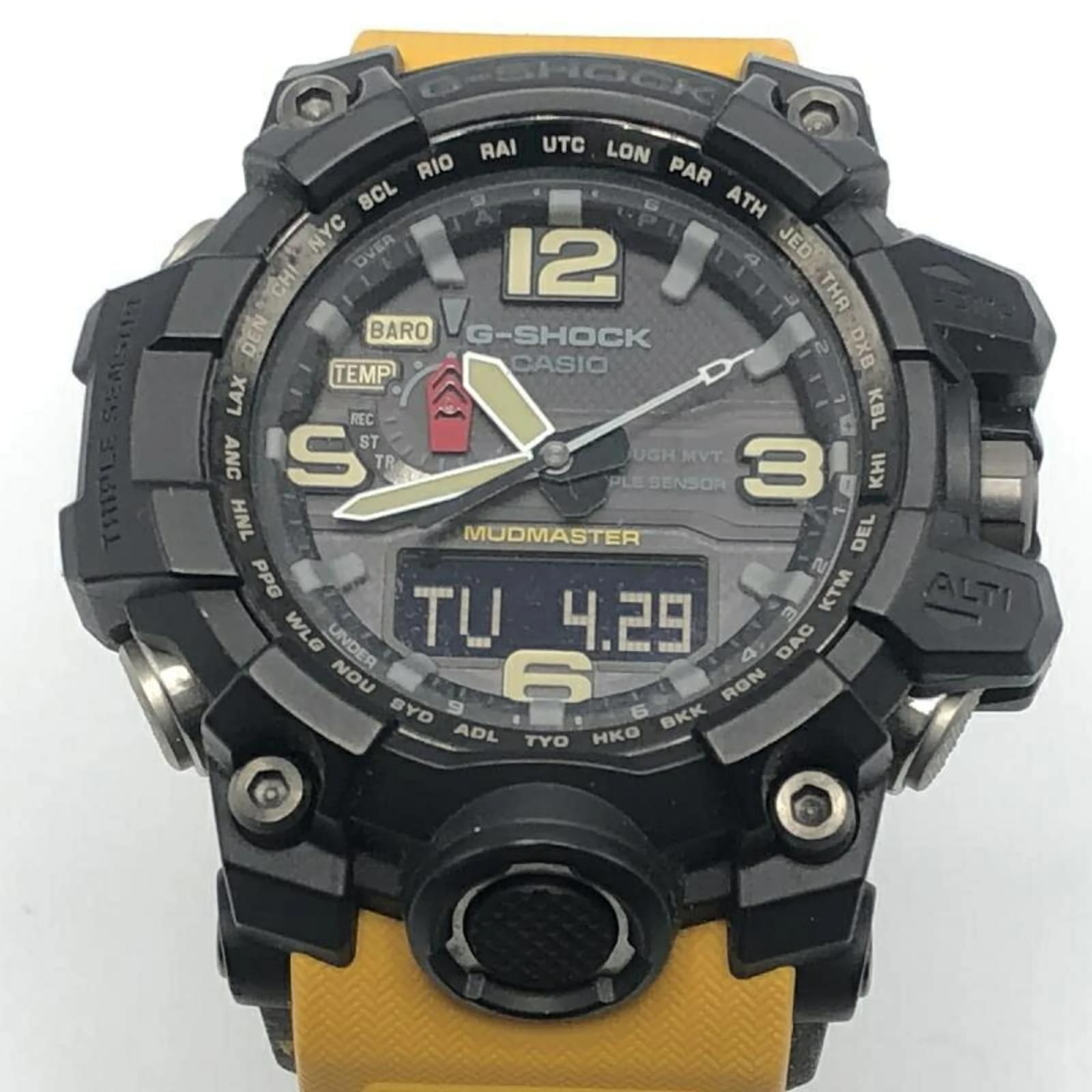 Autre Marque Casio G-Shock Mudmaster GWG-1000 Wristwatch Black Yellow  ref.2248799