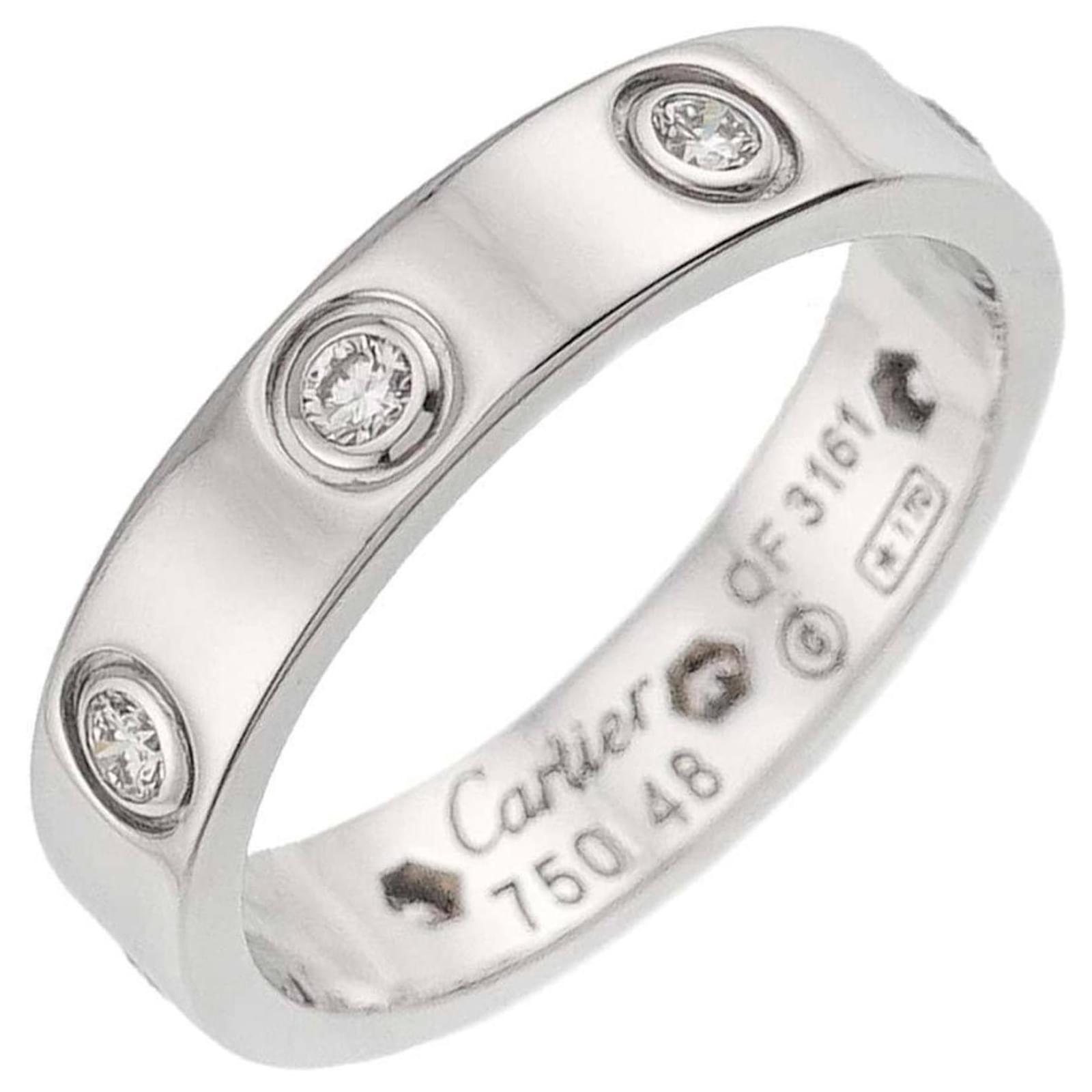 Cartier Mini Love Ring in White Gold Golden  ref.2330255