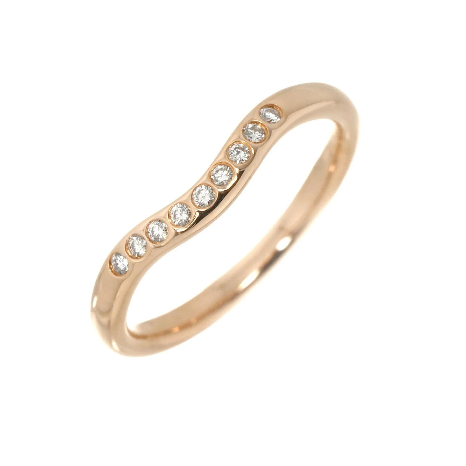 Tiffany & Co. Curved Band Ring in Pink Gold with Diamond Golden  ref.2330165