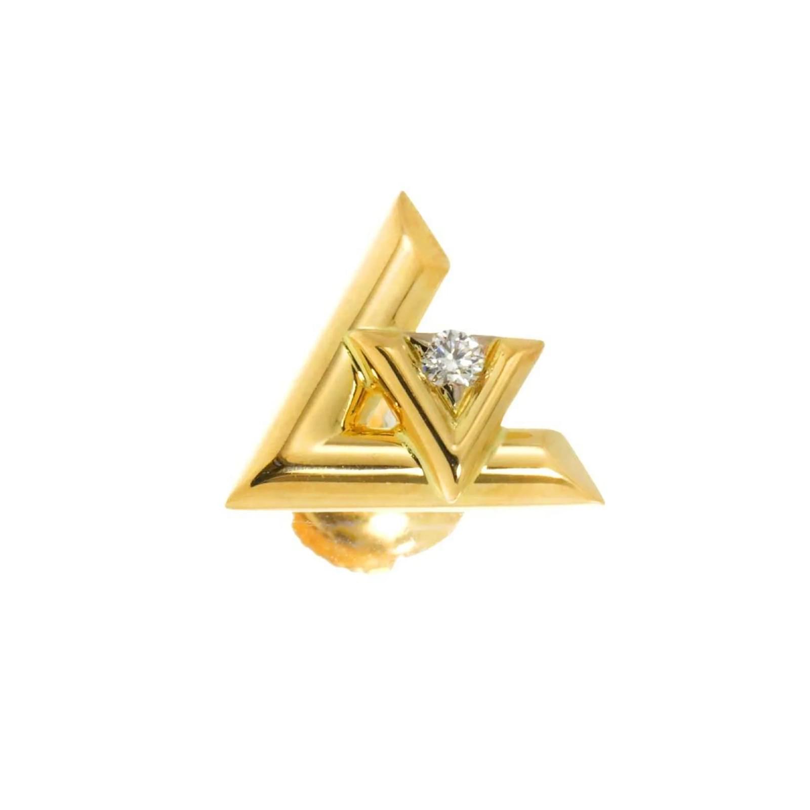 Louis Vuitton Volt One Diamond Earrings Golden Yellow gold  ref.2330168