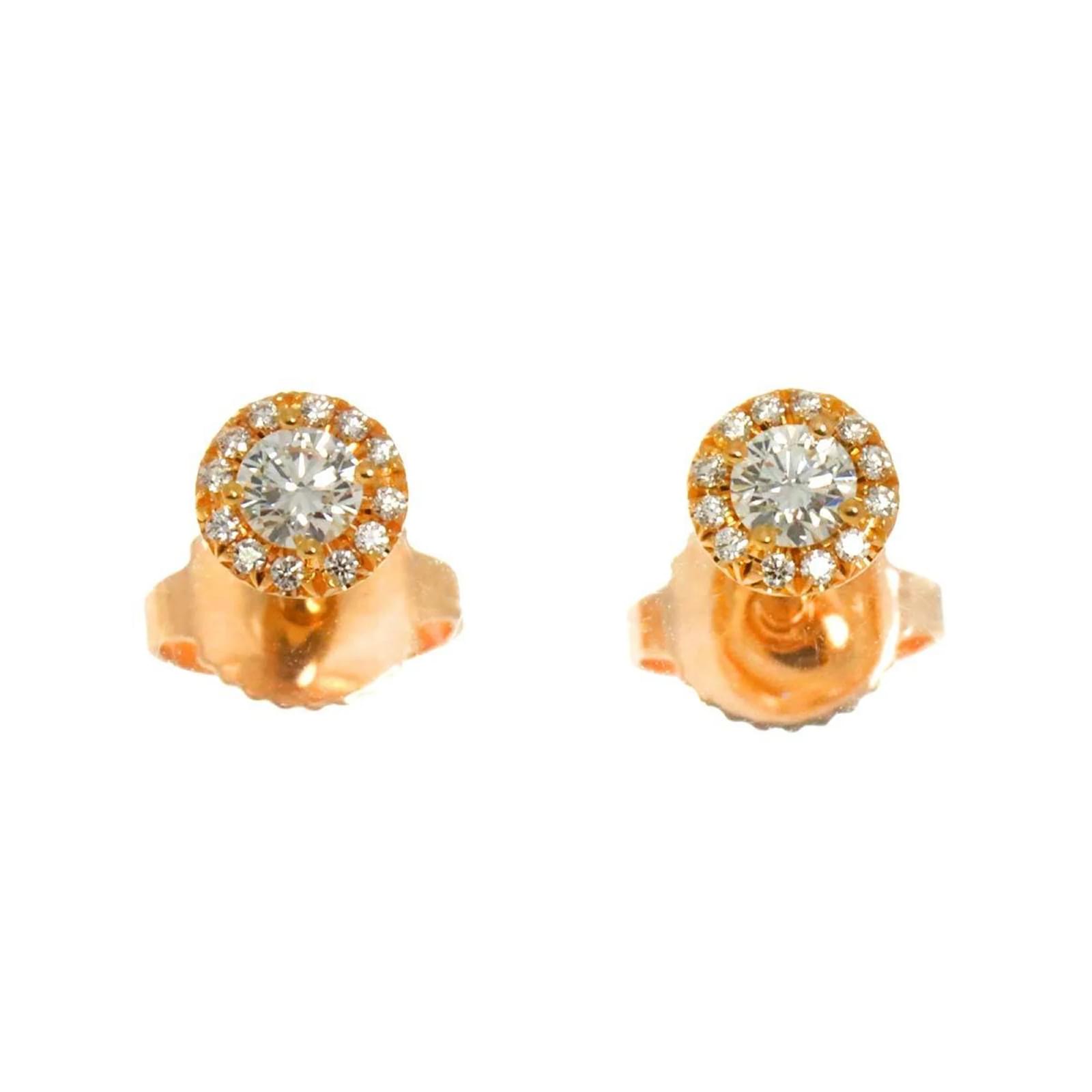 Tiffany & Co. Solest Diamond Earrings in Pink Gold Golden  ref.2330123