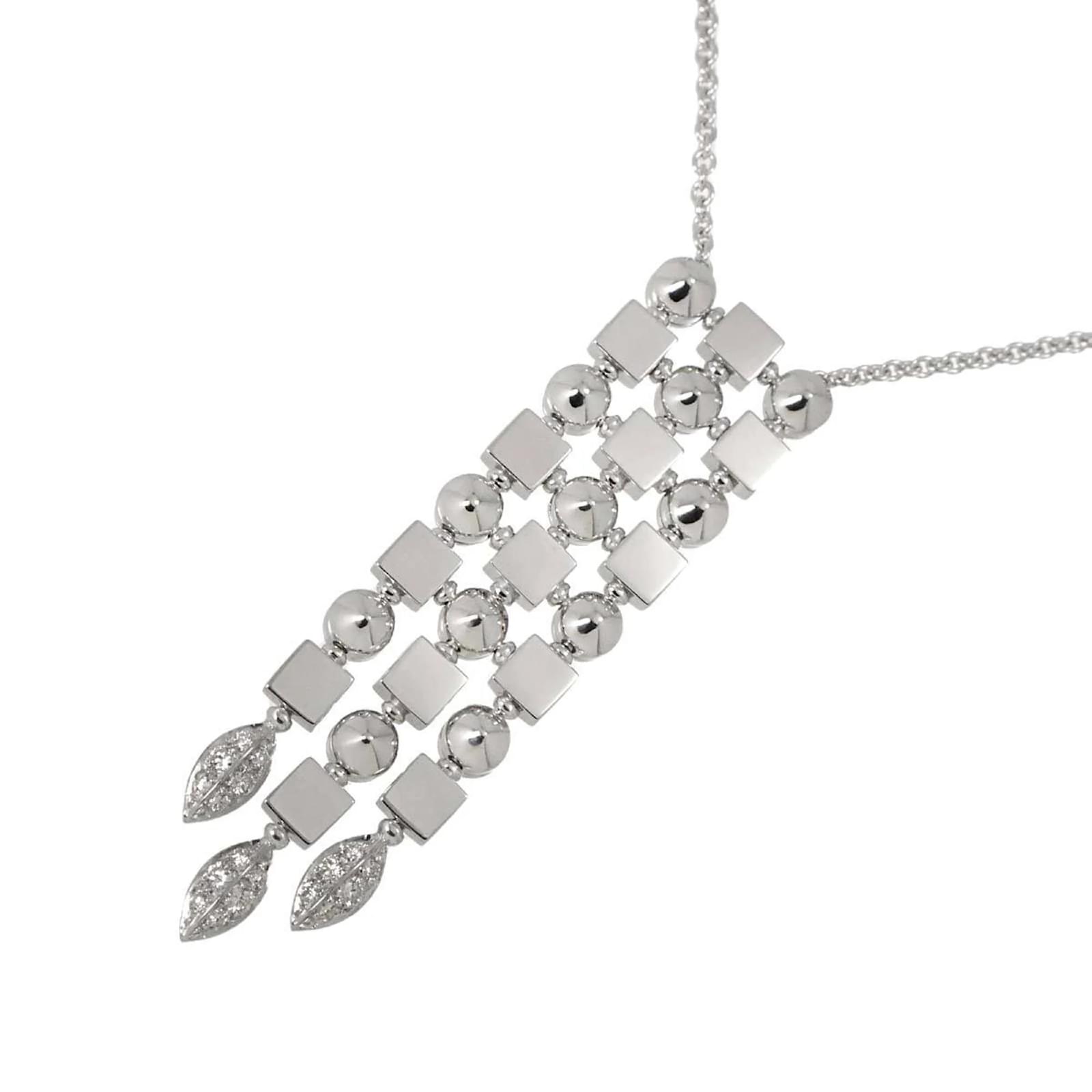 Bulgari Bvlgari Lucia Necklace in White Gold with Diamond Golden  ref.2329886