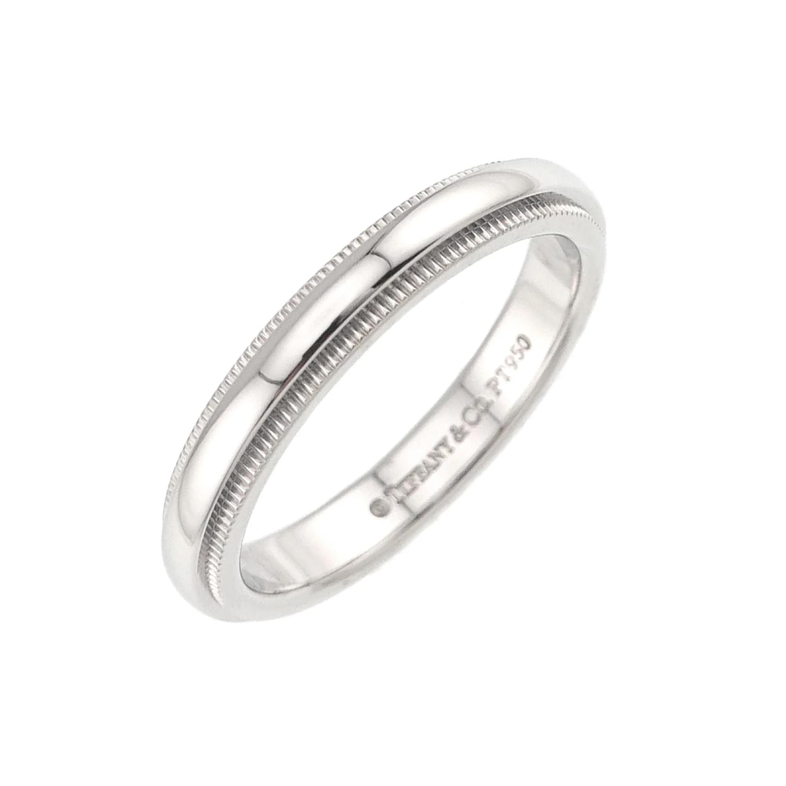Tiffany & Co. Milgrain Band Ring Platinum  ref.2329877