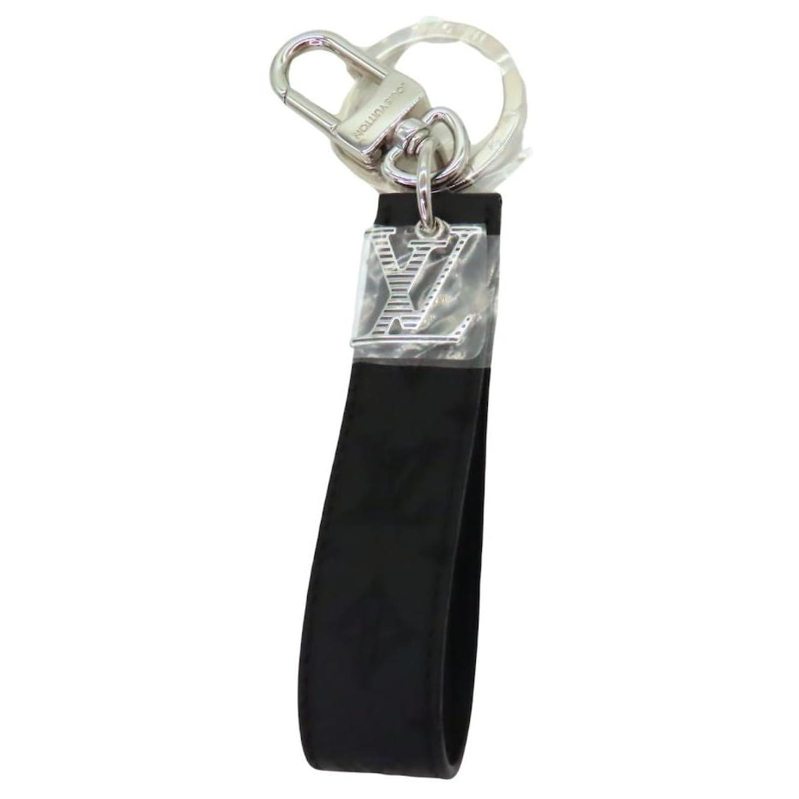 Louis Vuitton Monogram Shadow Porte Cles Dragonne Key Holder M01298 Black Leather  ref.2329779