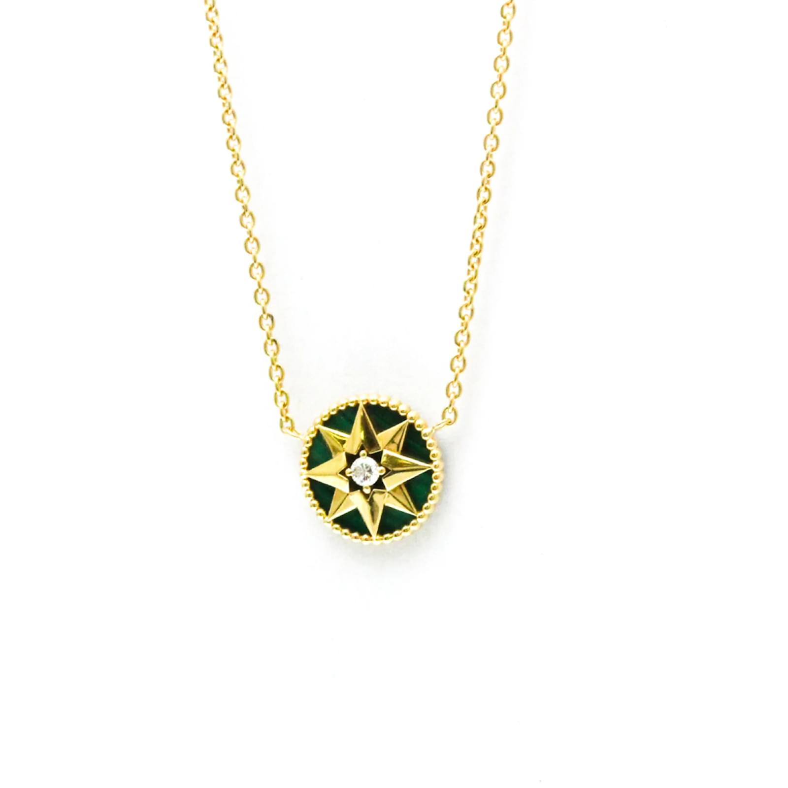 Christian Dior Rose des Vents Necklace Golden Yellow gold  ref.2329328