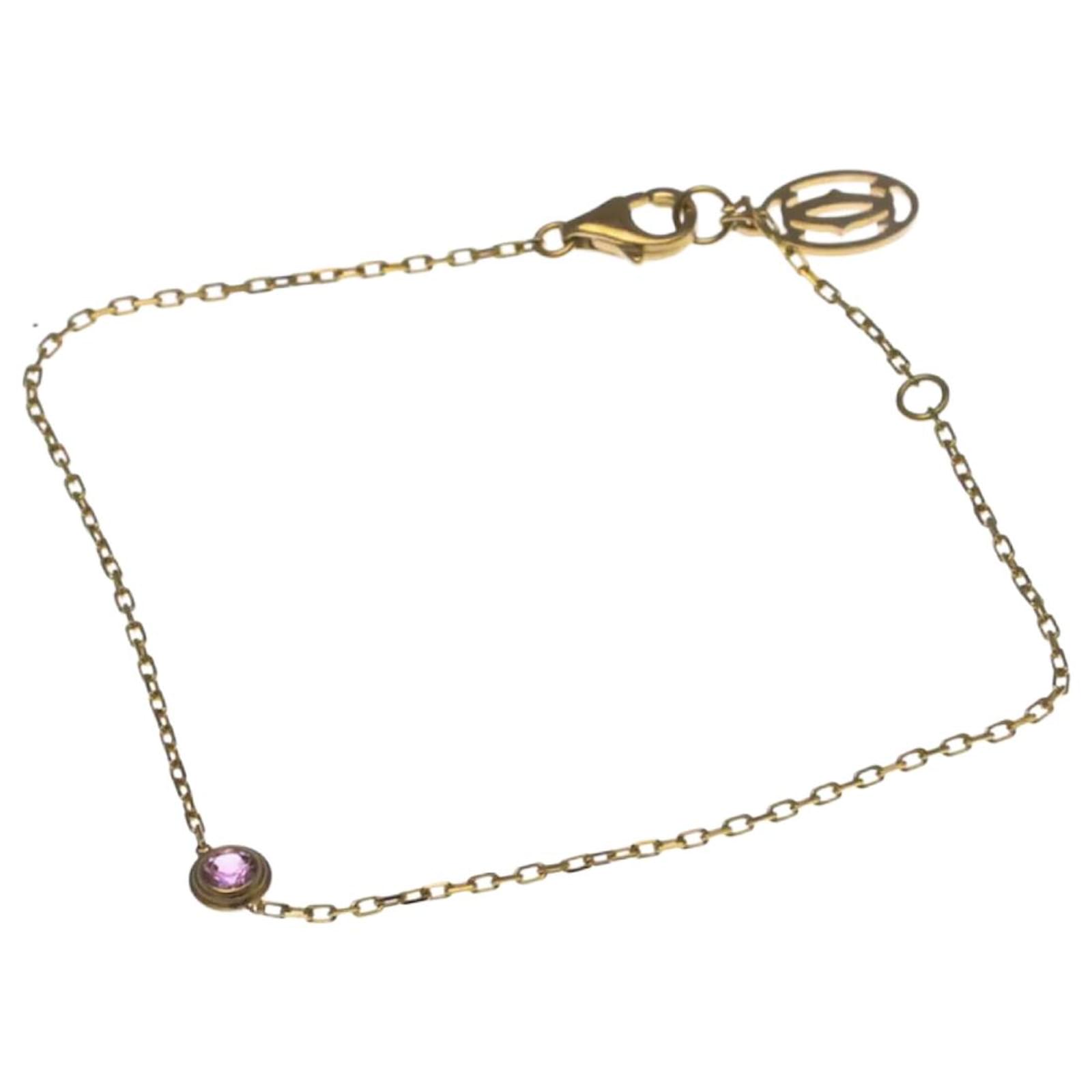 Cartier D'Amour Pink Sapphire Charm Bracelet Golden Pink gold  ref.2329300