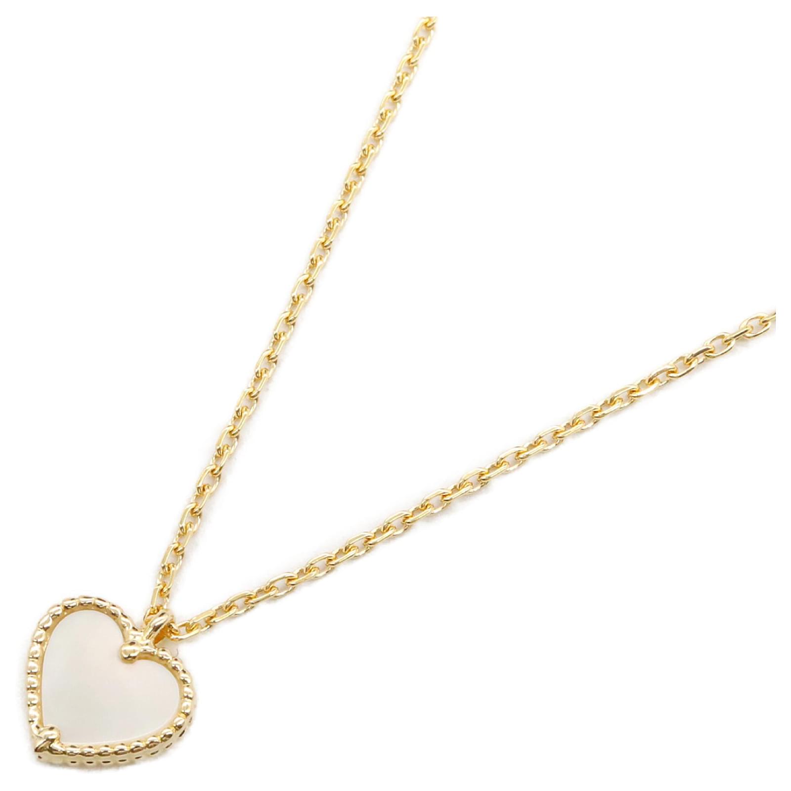 Van Cleef & Arpels Lucky Alhambra Necklace White Yellow gold  ref.2329038