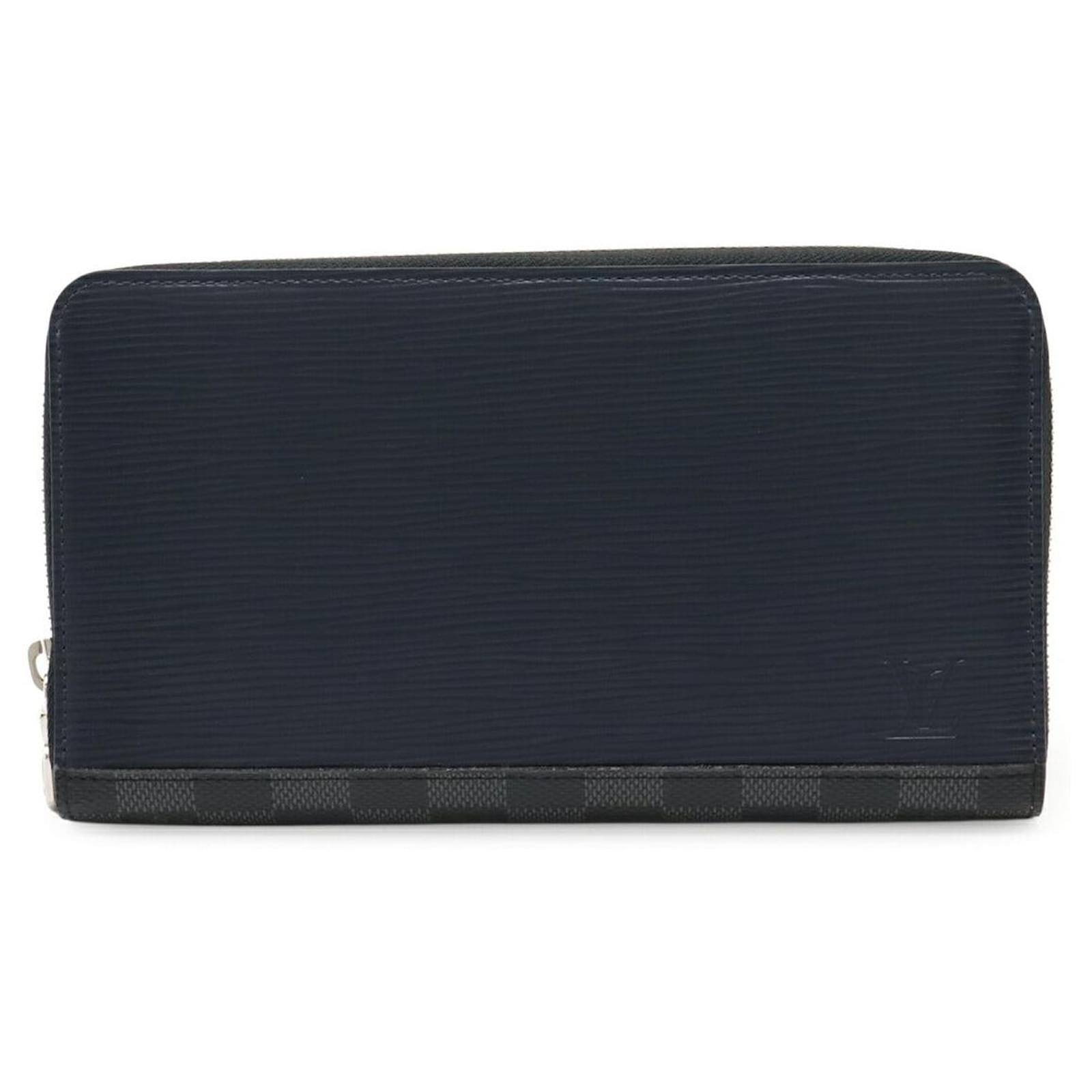 Louis Vuitton Zippy Organizer Epi Damier Graphite Long Wallet Blue Leather  ref.2326820