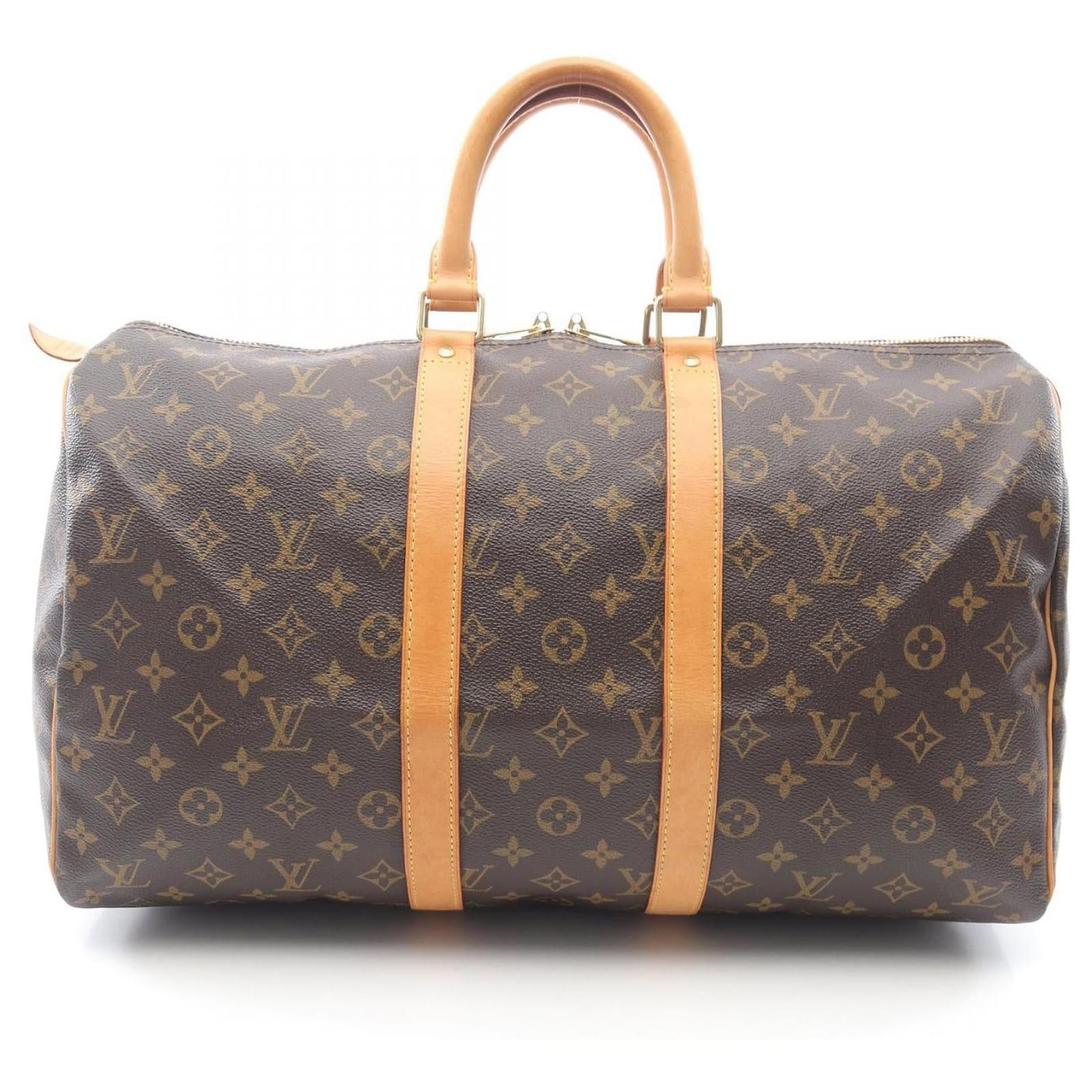 Louis Vuitton Keepall 45 Monogram Boston Bag Brown Cloth  ref.2325765