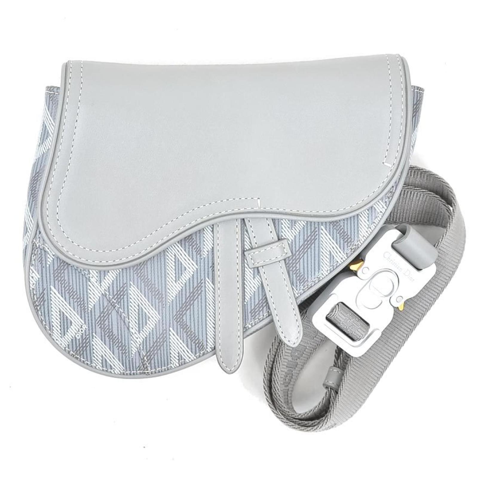 Christian Dior Gray Leather Sling Bag Brown  ref.2325132