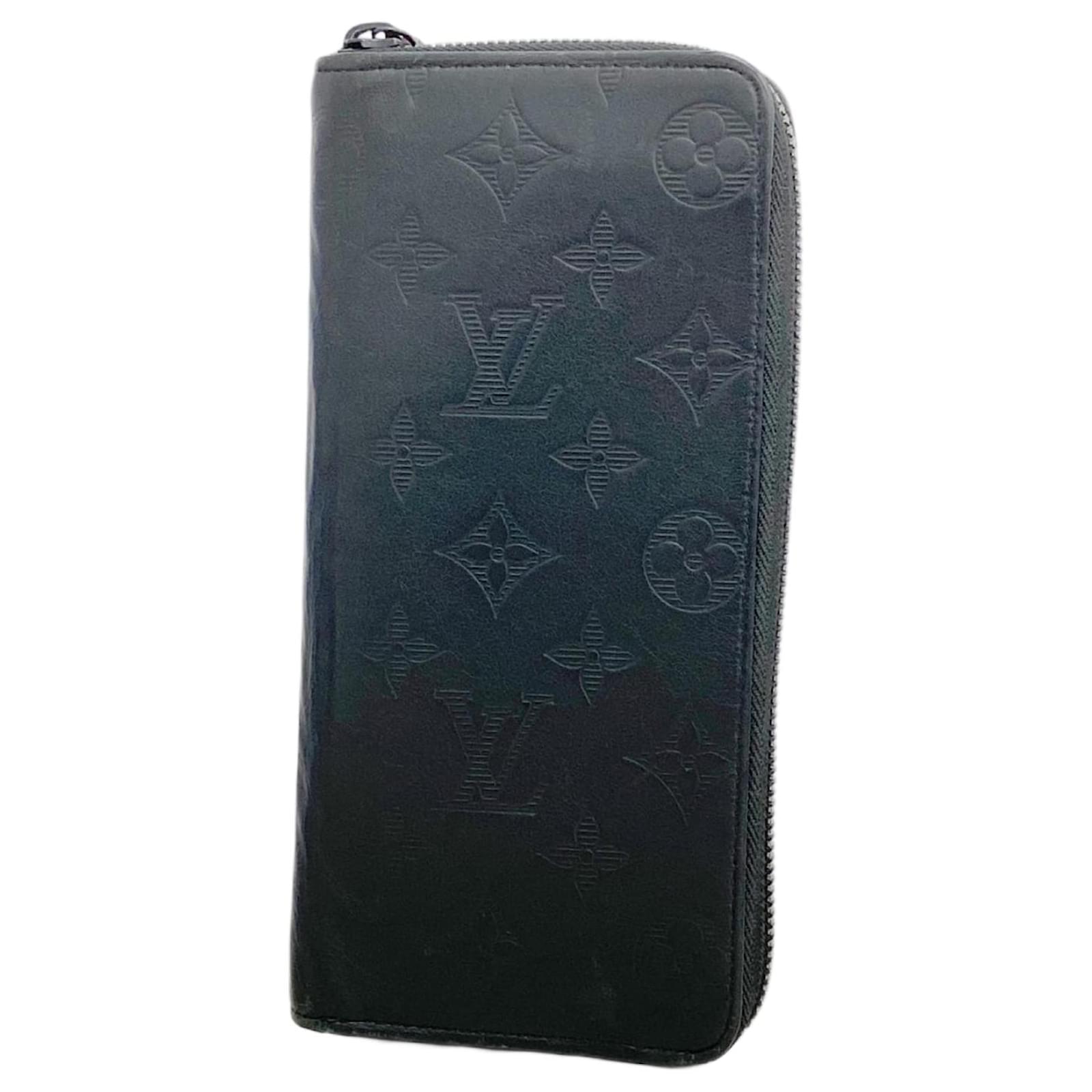 Louis Vuitton Long Wallet Monogram Shadow Zippy Vertical M62902 Noir Black  ref.2325042