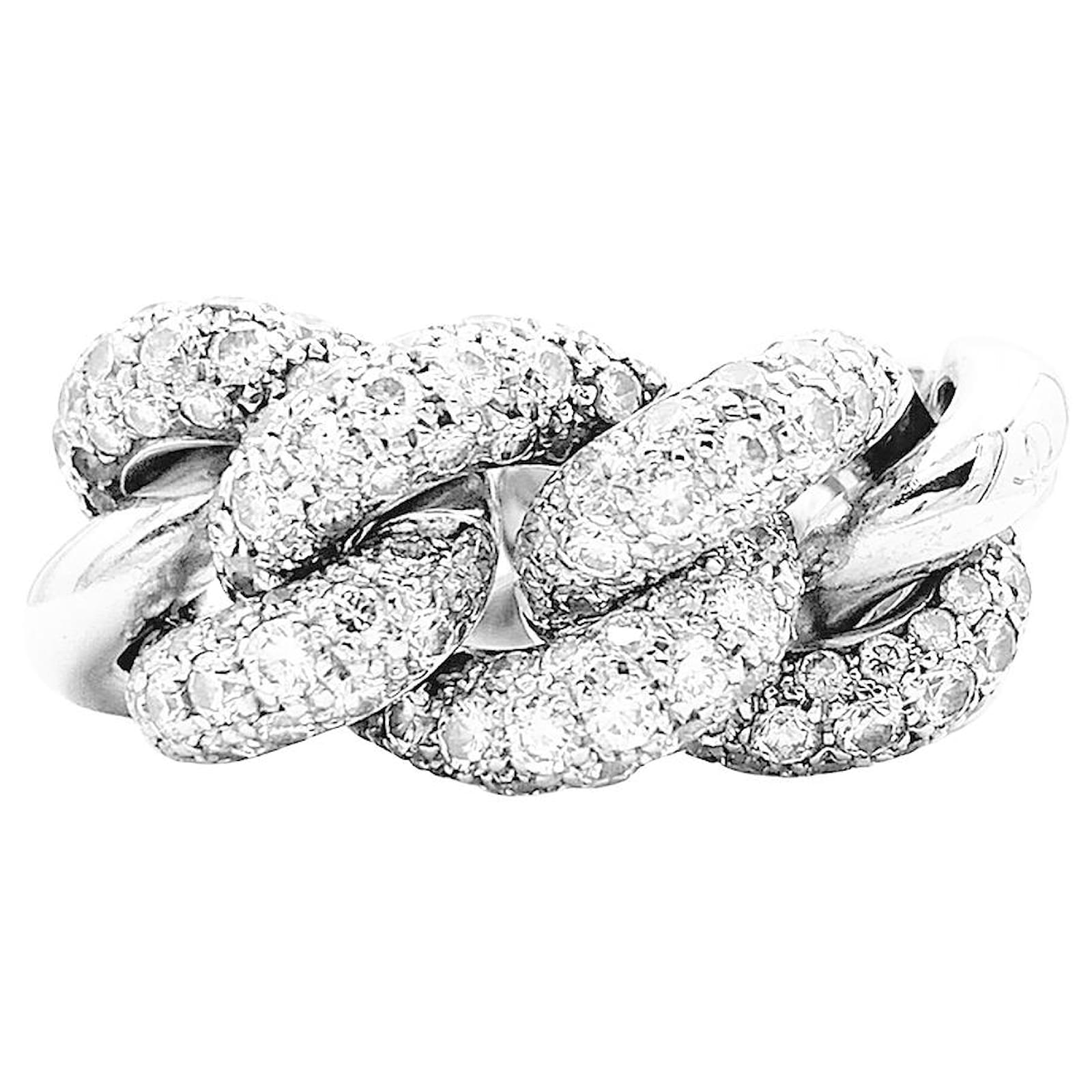 Pomellato 'Catene' ring, white gold and diamonds.  ref.2327831
