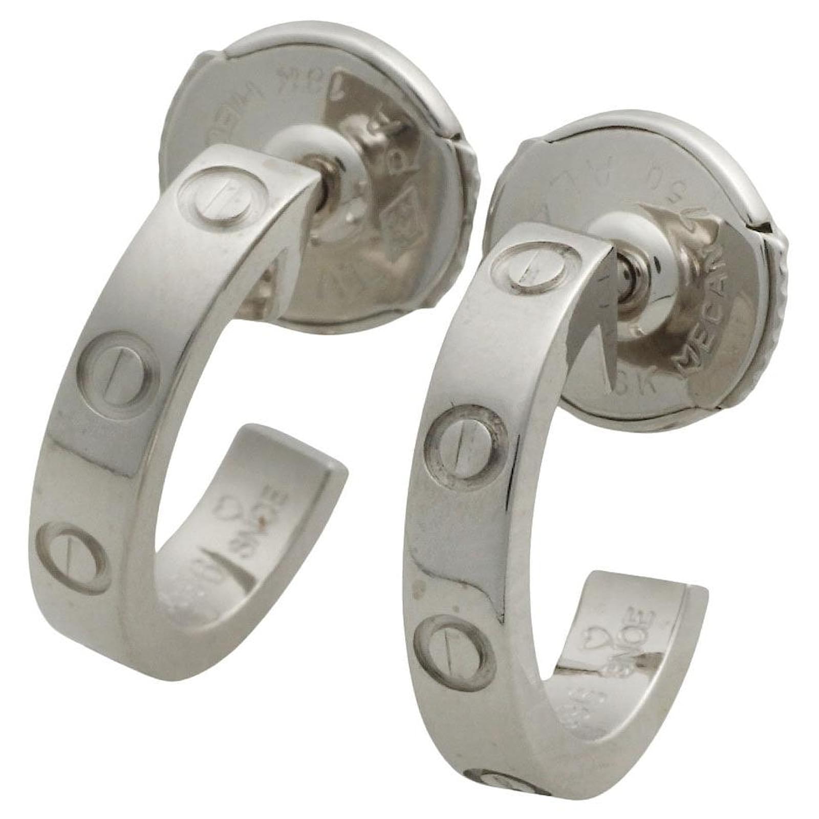 Cartier Mini Love Earrings K18WG Golden  ref.2085460