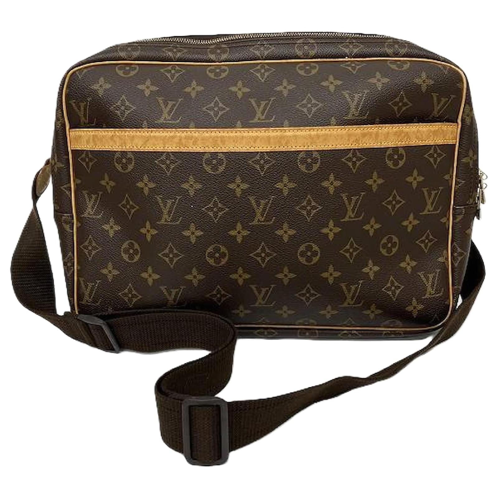 Louis Vuitton Reporter GM Monogram Shoulder Bag Brown Cloth  ref.2323695