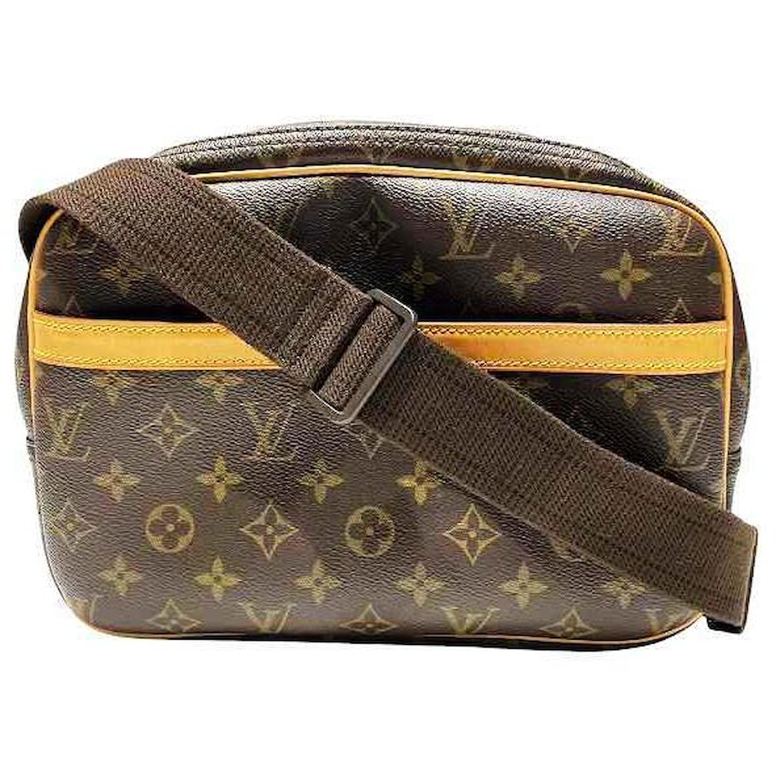 Louis Vuitton Reporter PM Monogram Shoulder Bag Brown Cloth  ref.2323192