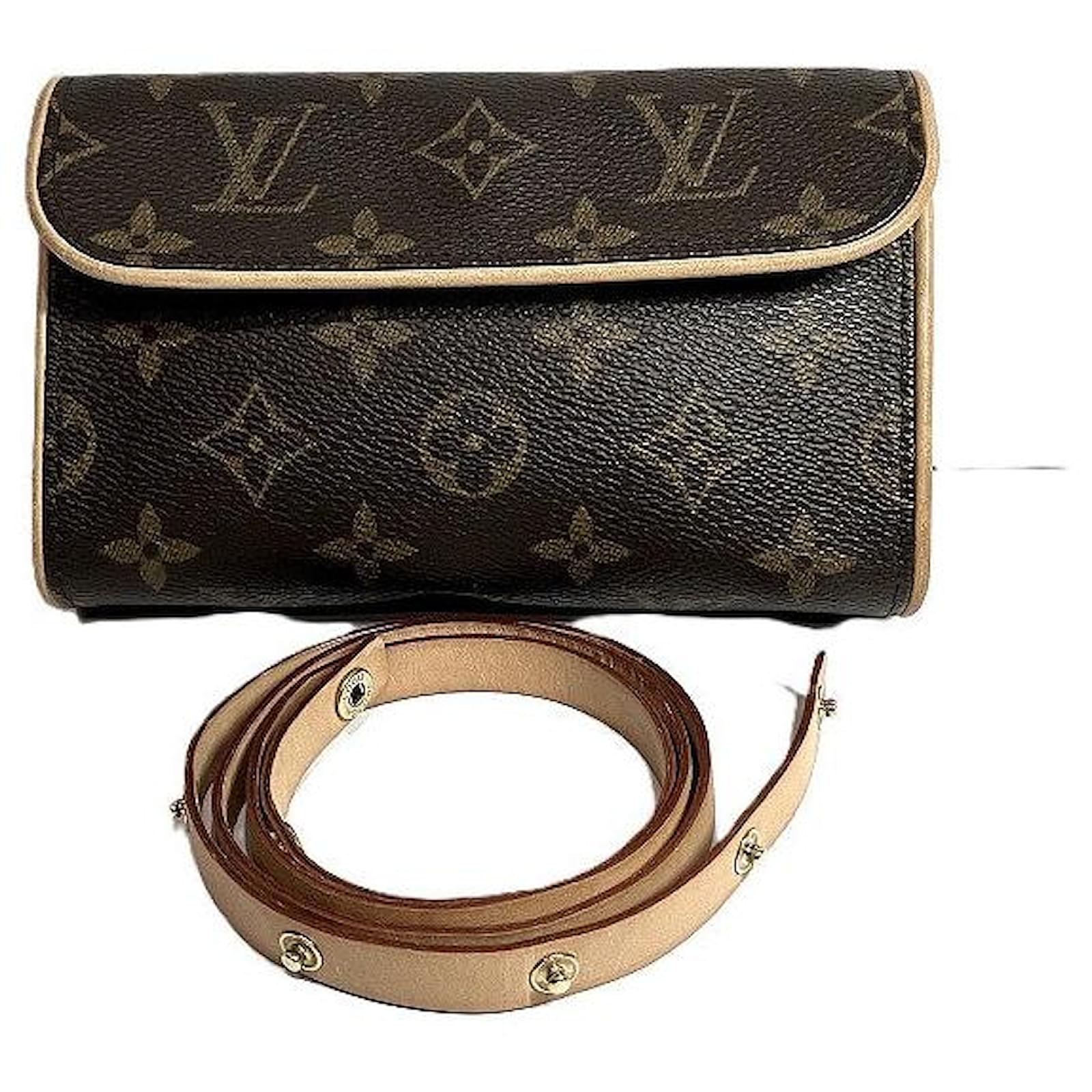 Louis Vuitton Pochette Florentine Monogram 2way bag Brown Cloth  ref.2323118