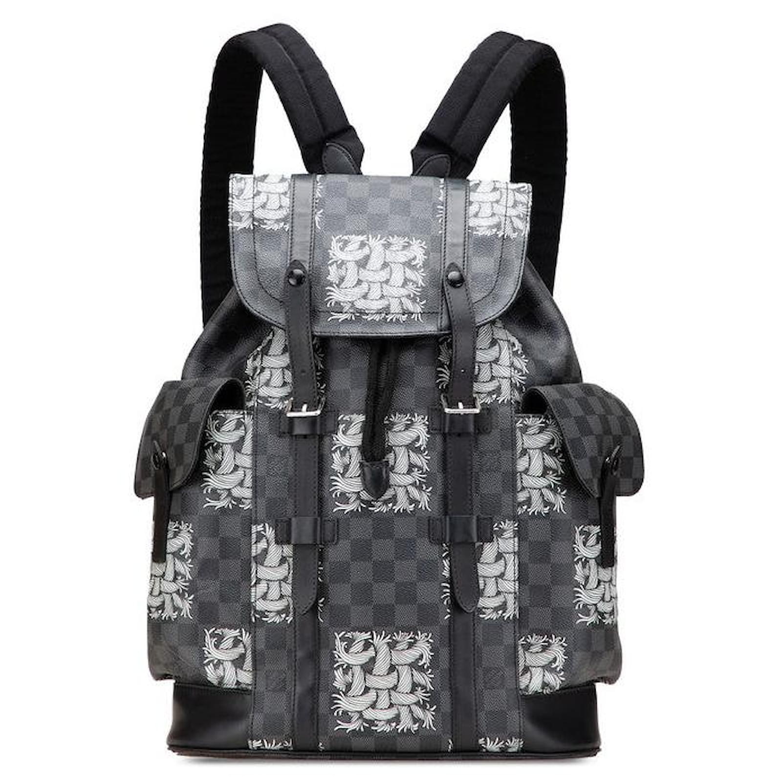 Louis Vuitton Christopher PM Damier Graphite Backpack Black Cloth  ref.2323088