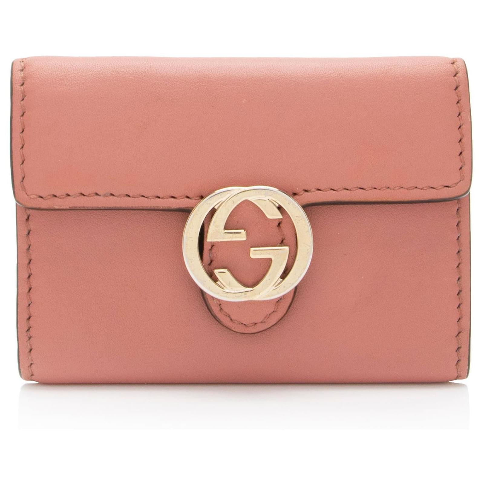 Gucci Leather Interlocking G 6 Key Holder Pink  ref.2326659